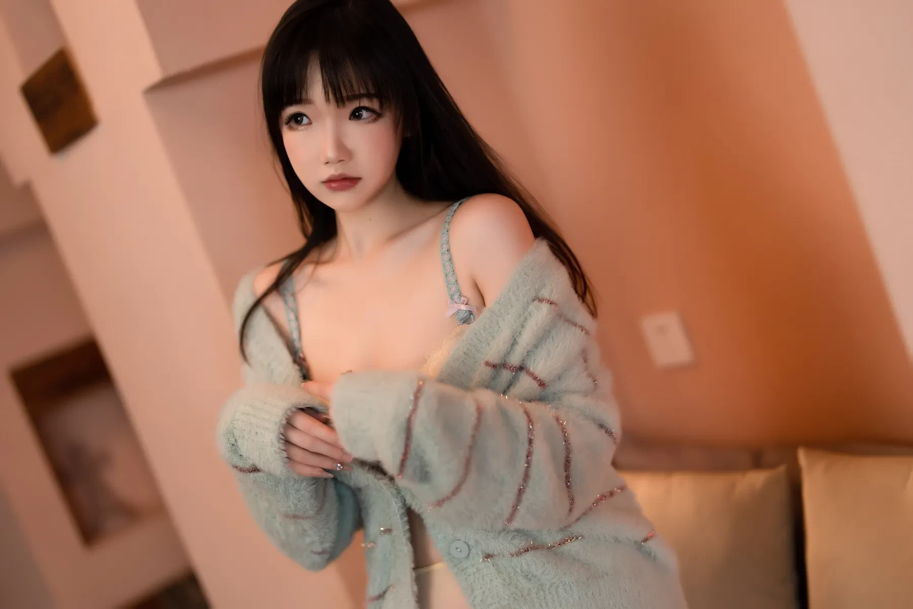 雪晴Astra – 静谧薄荷绿 Cosplay-第1张