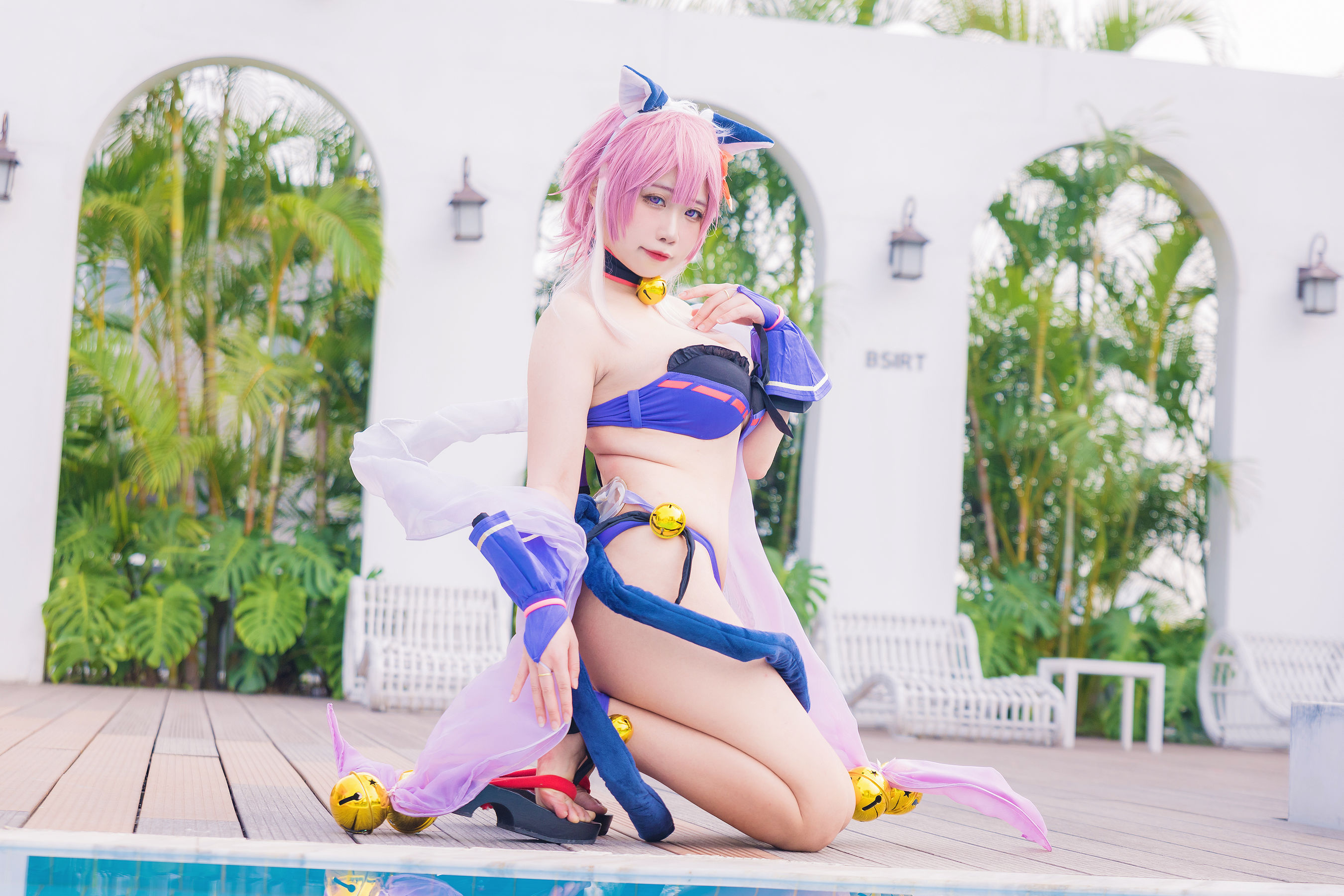 贞子蜜桃 – 九月舰长 宮坂珠希泳装 Cosplay-第1张