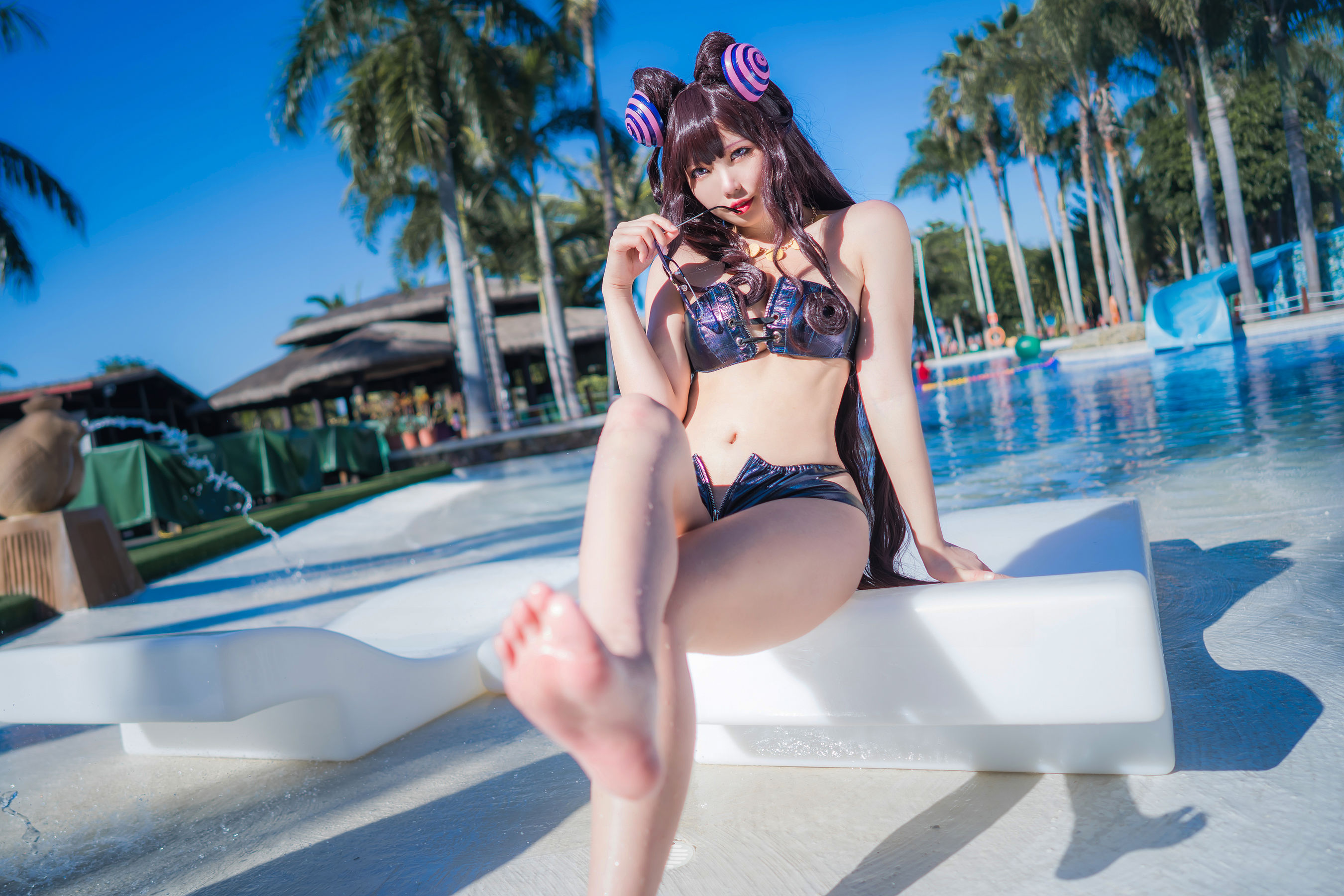 动漫博主墨玉-M – 紫式部泳装 Cosplay-第6张