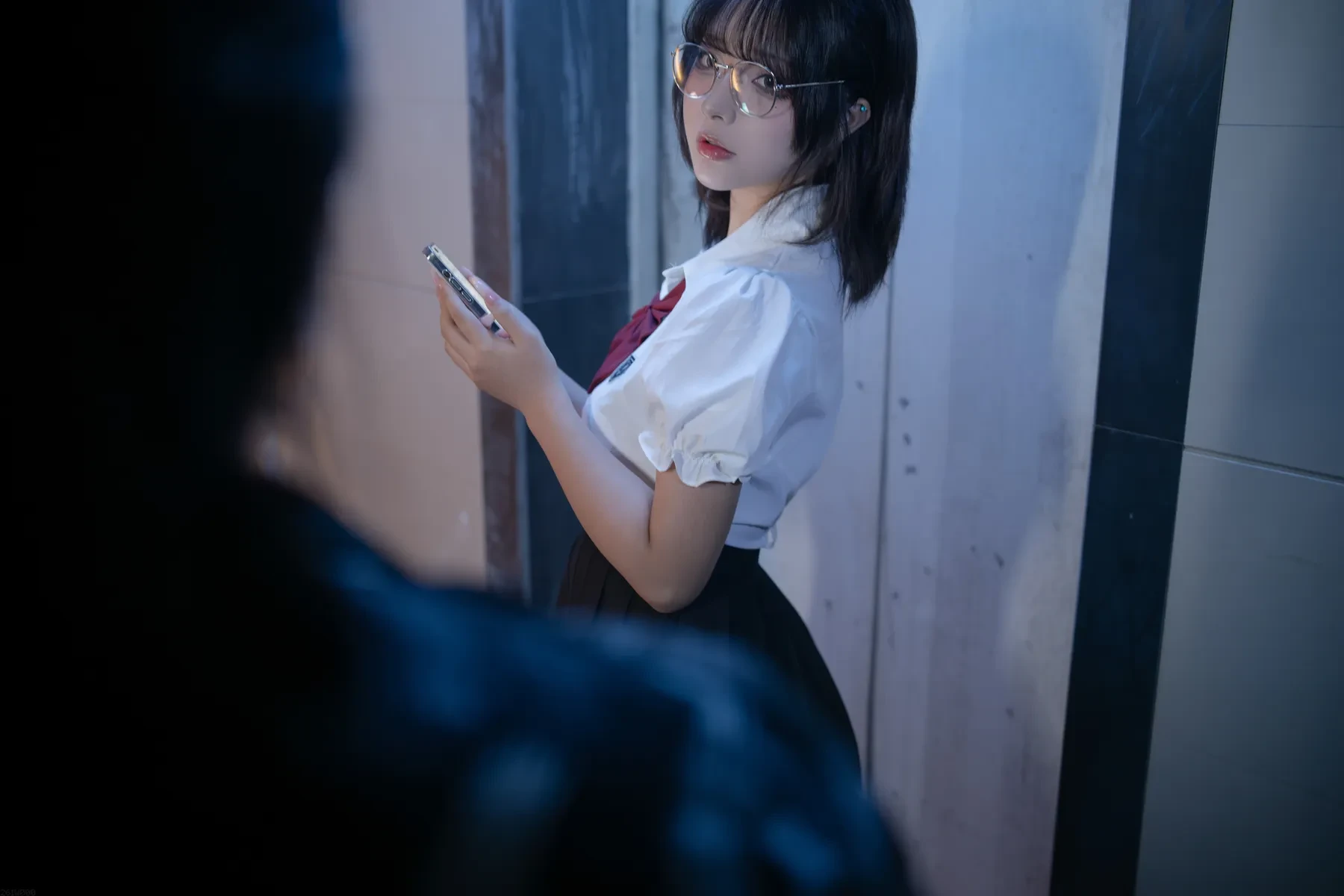 yuuhui玉汇 – 电梯间-尾行 Cosplay-第4张