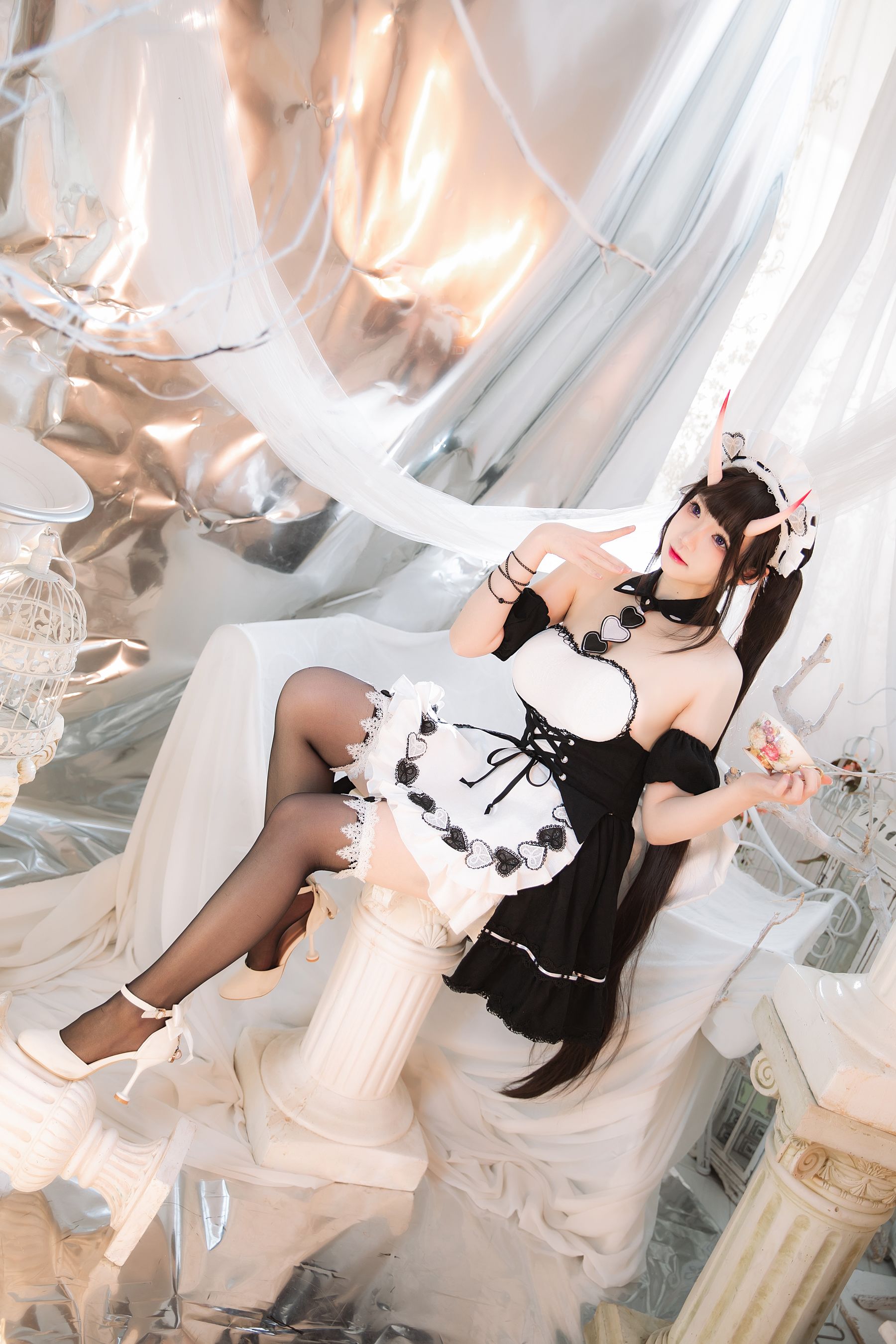 动漫博主雪晴Astra – 能代女仆 Cosplay-第5张