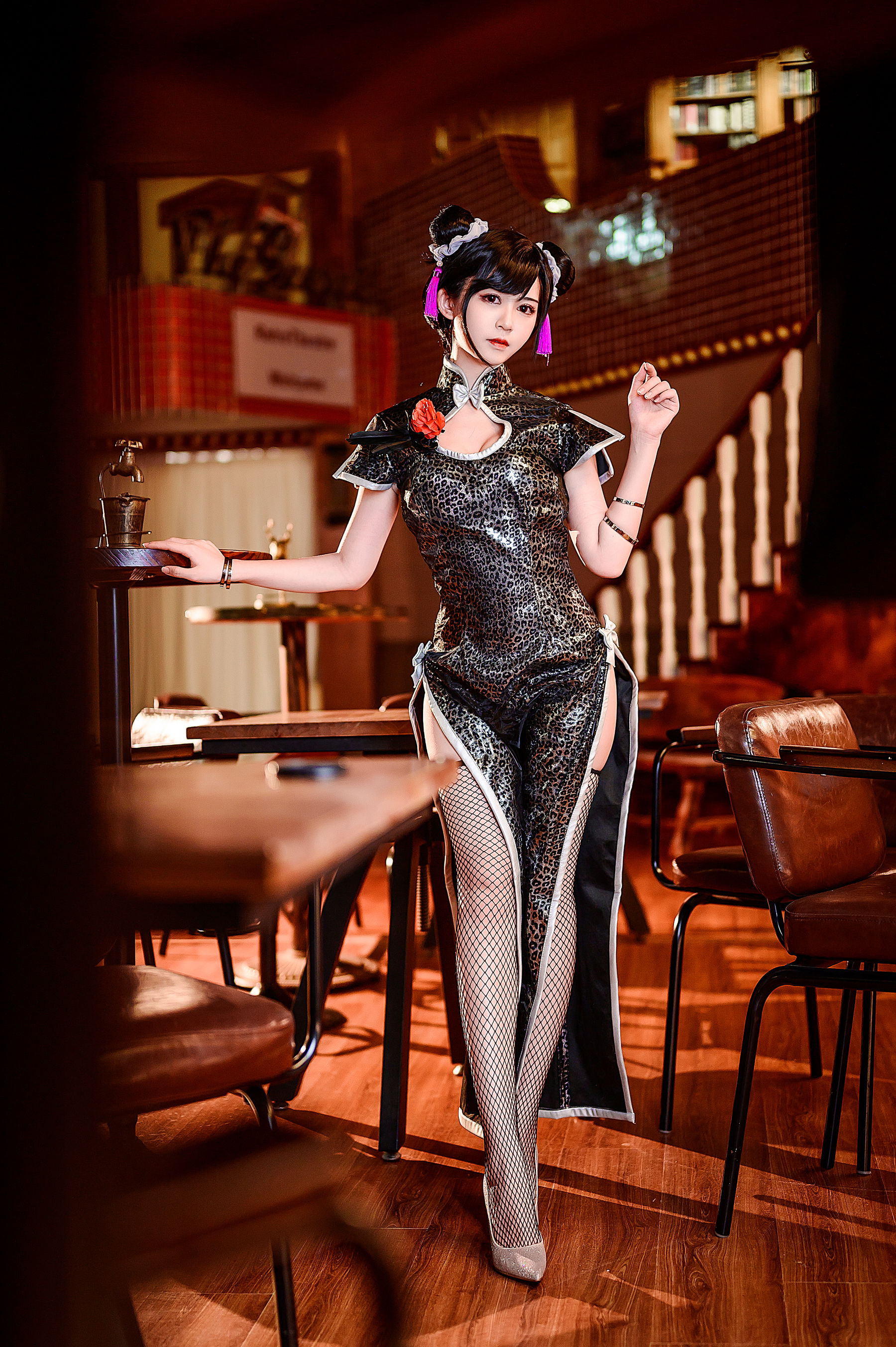 超人气Coser鳗鱼霏儿 – 蒂法旗袍 Cosplay-第6张