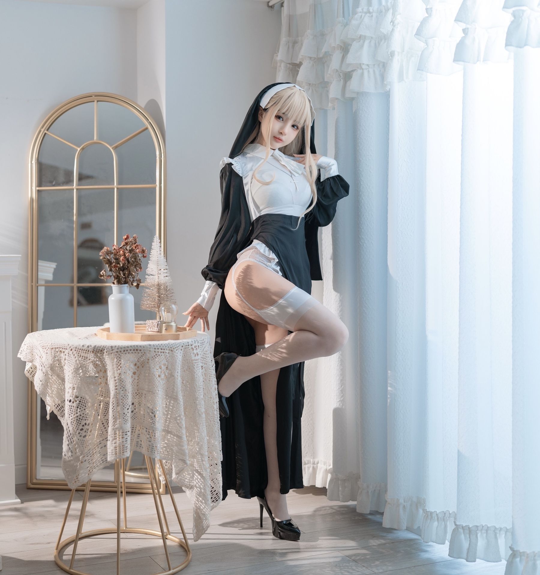 桜井宁宁 – 修女 Cosplay-第4张
