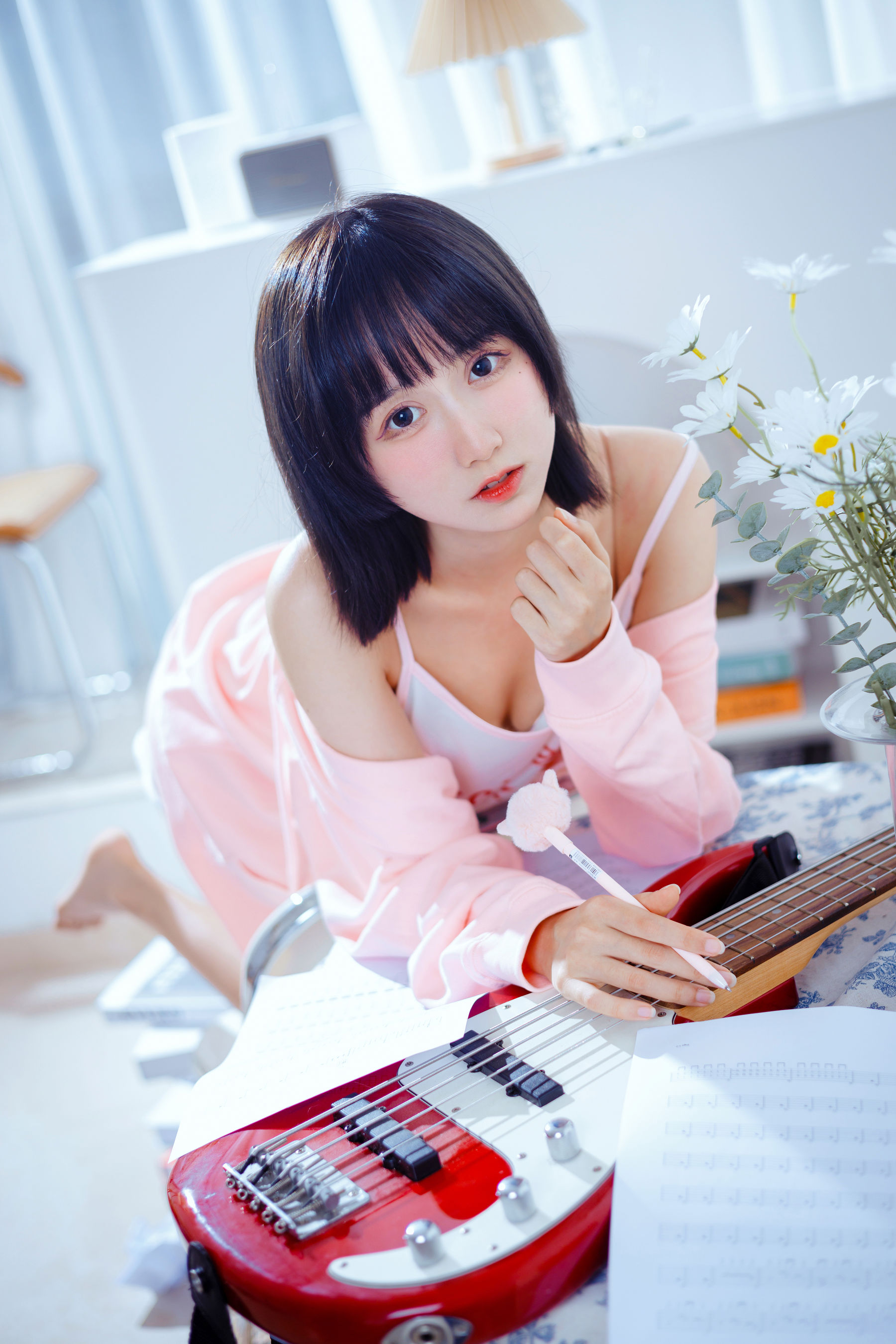 萌系小姐姐木绵绵OwO – 贝斯与妹妹 Cosplay-第3张