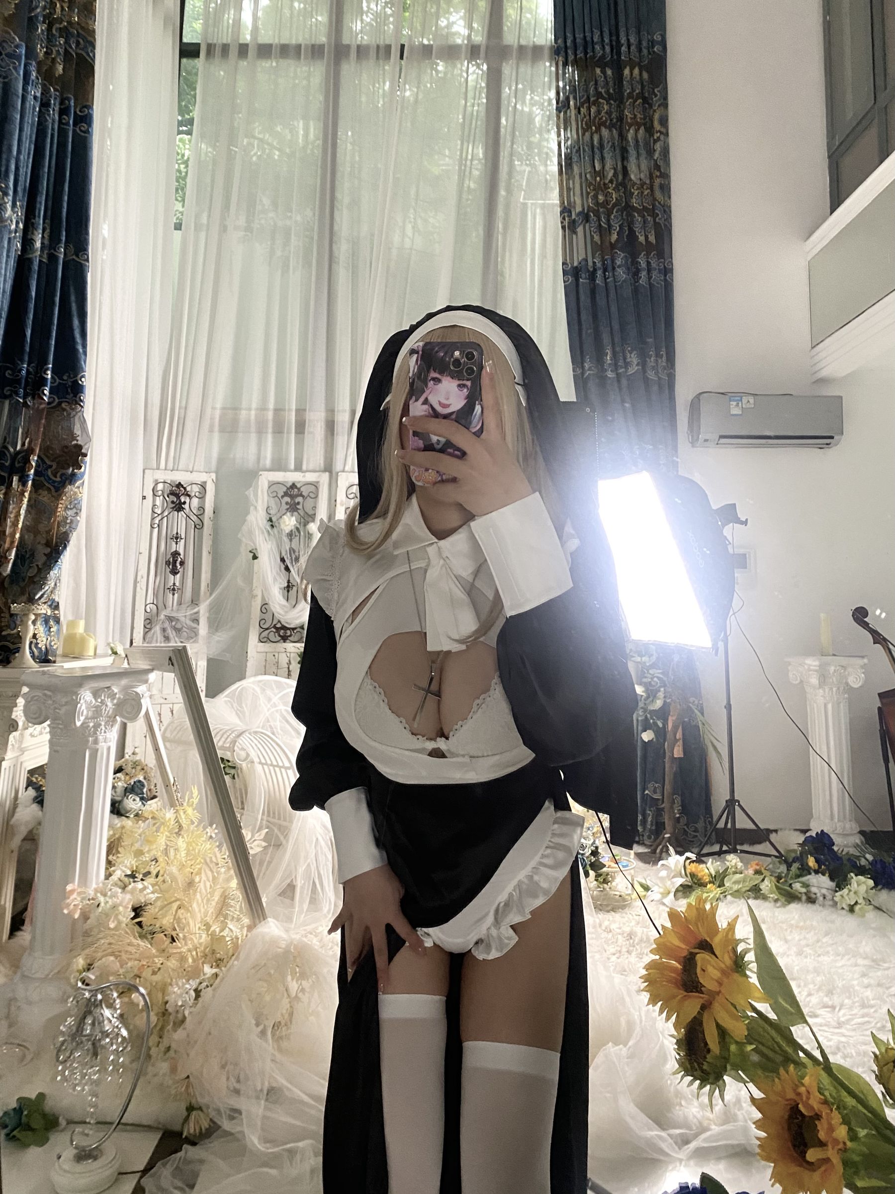 二次元妹子抱走莫子aa – 生日特辑 修女 Cosplay-第5张