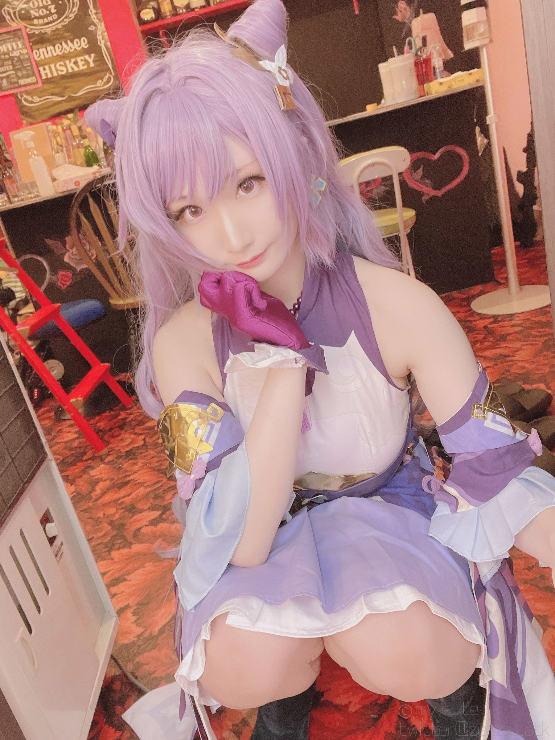 (Cosplay)[my suite] Atsuki あつき – Keqing 刻晴 (Genshin Impact) Cosplay-第2张