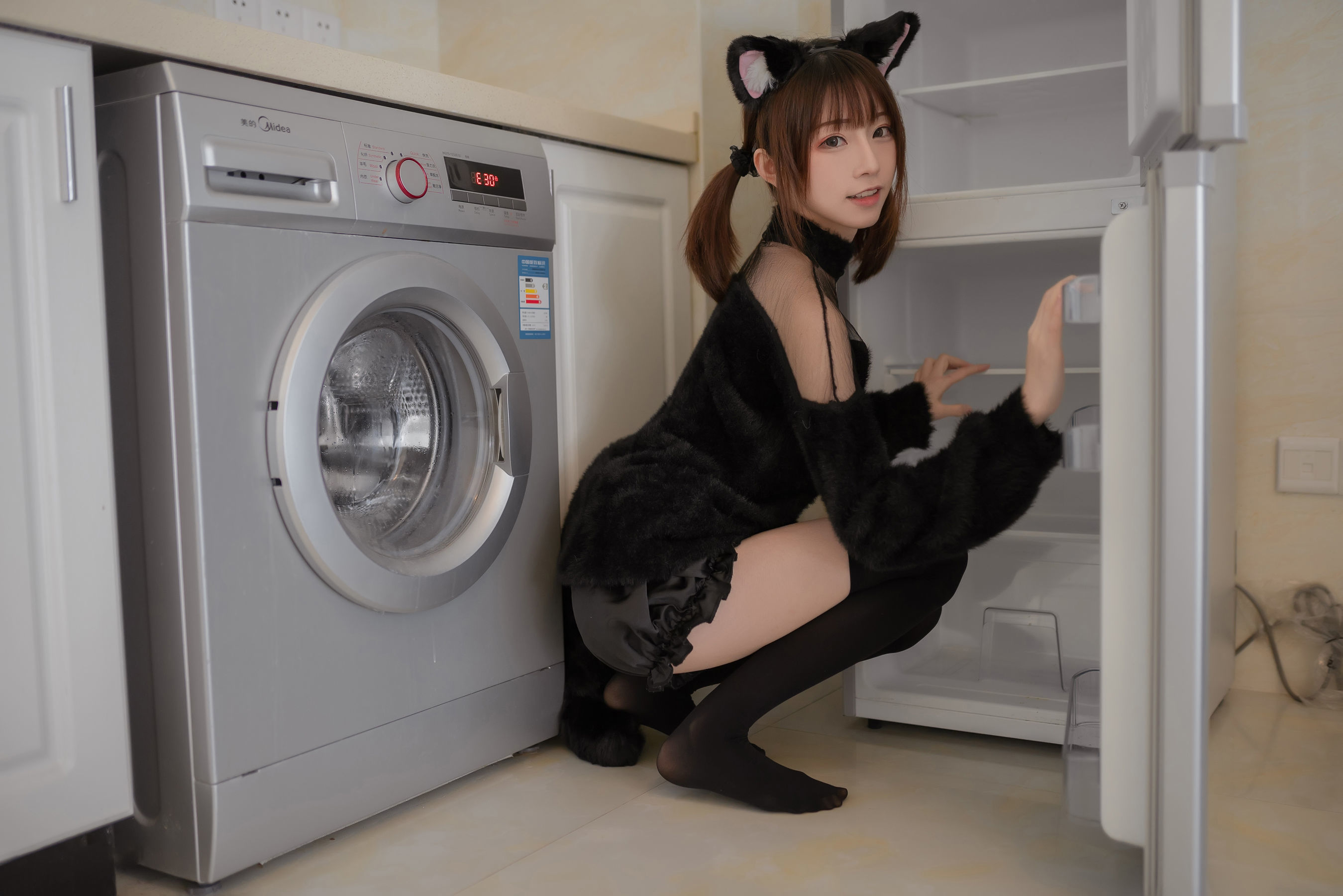 动漫博主Kitaro_绮太郎 – 黑喵 Cosplay-第41张