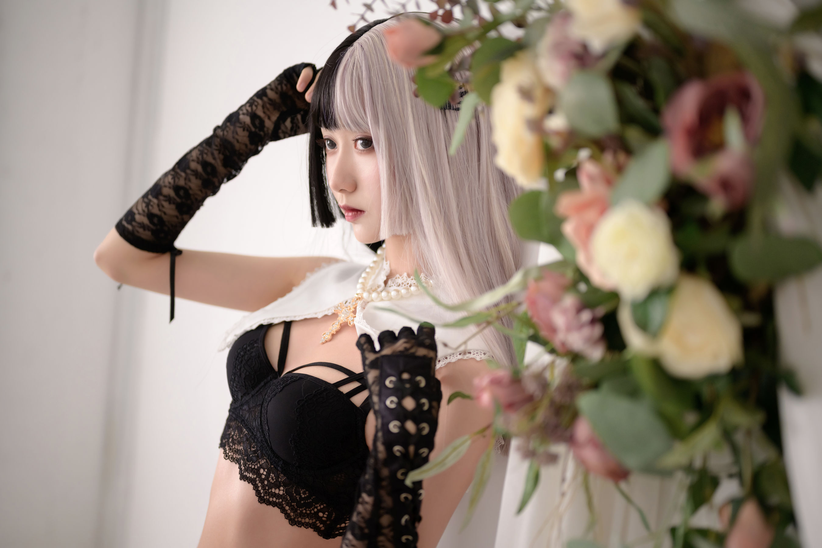 萌系小姐姐木绵绵OwO 黑白修女 Cosplay-第1张