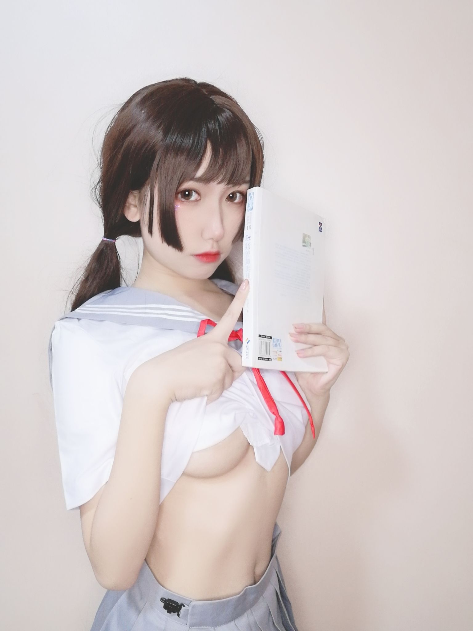 [Cosplay写真] 芋圆侑子SJ_ – 白丝jk Cosplay-第1张