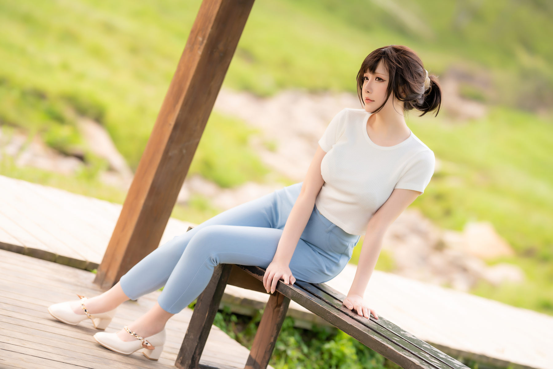 Coser小姐姐星之迟迟 – 户外 微风 Cosplay-第6张