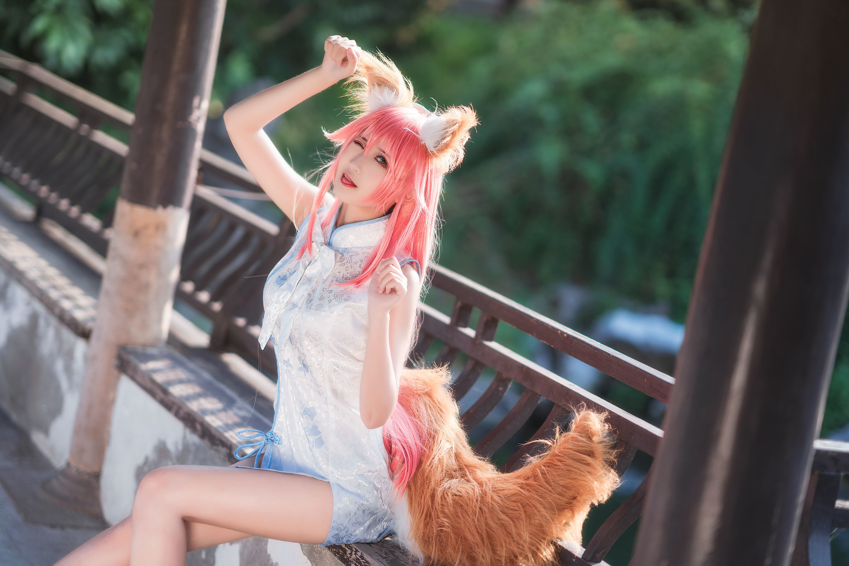 微博妹子三度_69 旗袍玉藻前 Cosplay-第6张