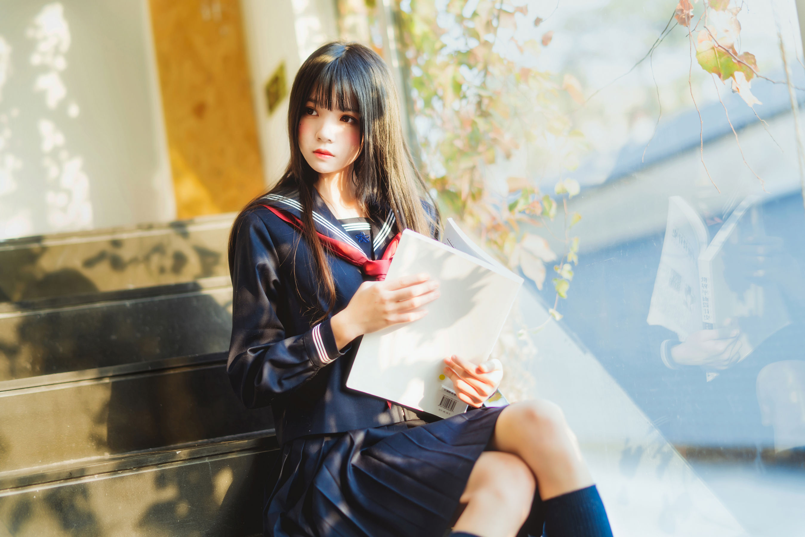 桜桃喵《(小少女)黑色水手服》 Cosplay-第6张