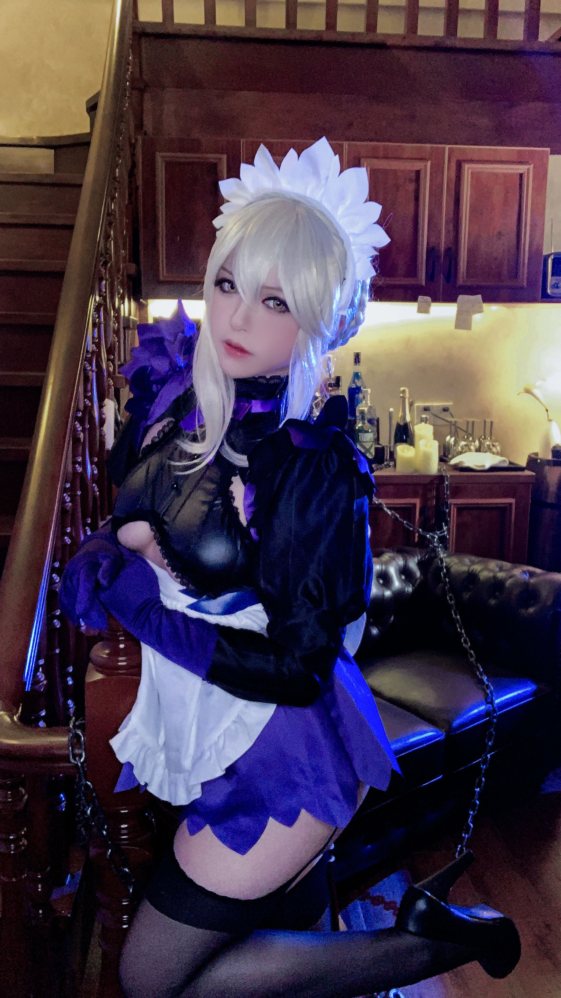 半半子 – LancerAlter Maid Cosplay-第9张