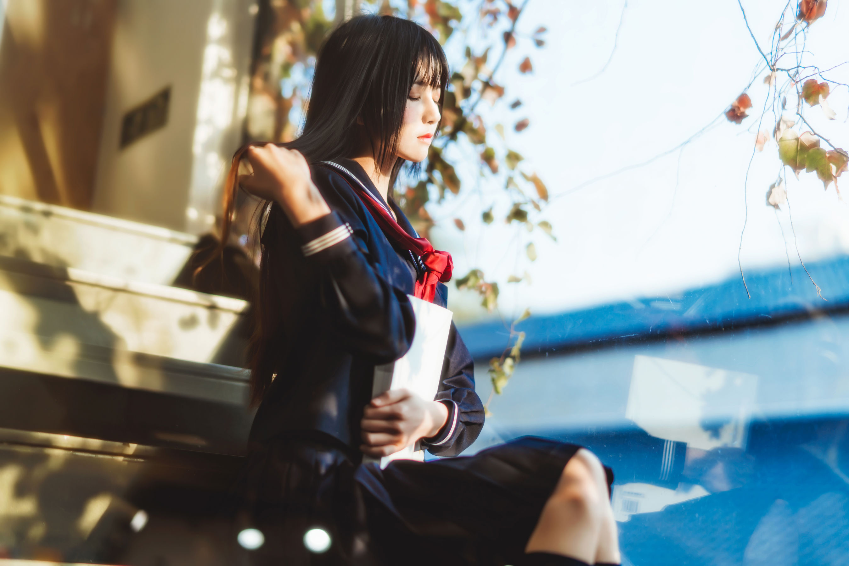 桜桃喵《(小少女)黑色水手服》 Cosplay-第50张