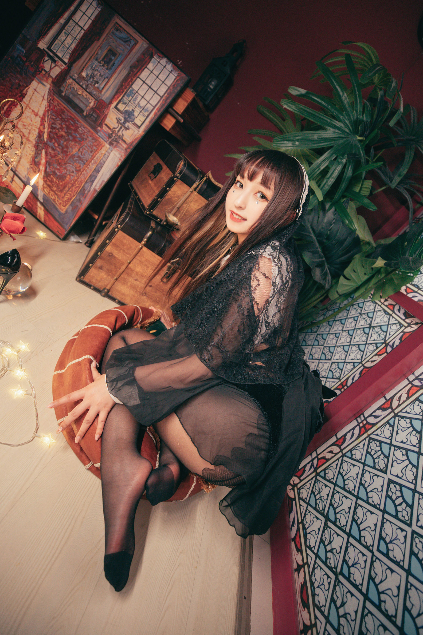 萝莉神楽板真冬 – 光の囁き-光の修女 Cosplay-第1张
