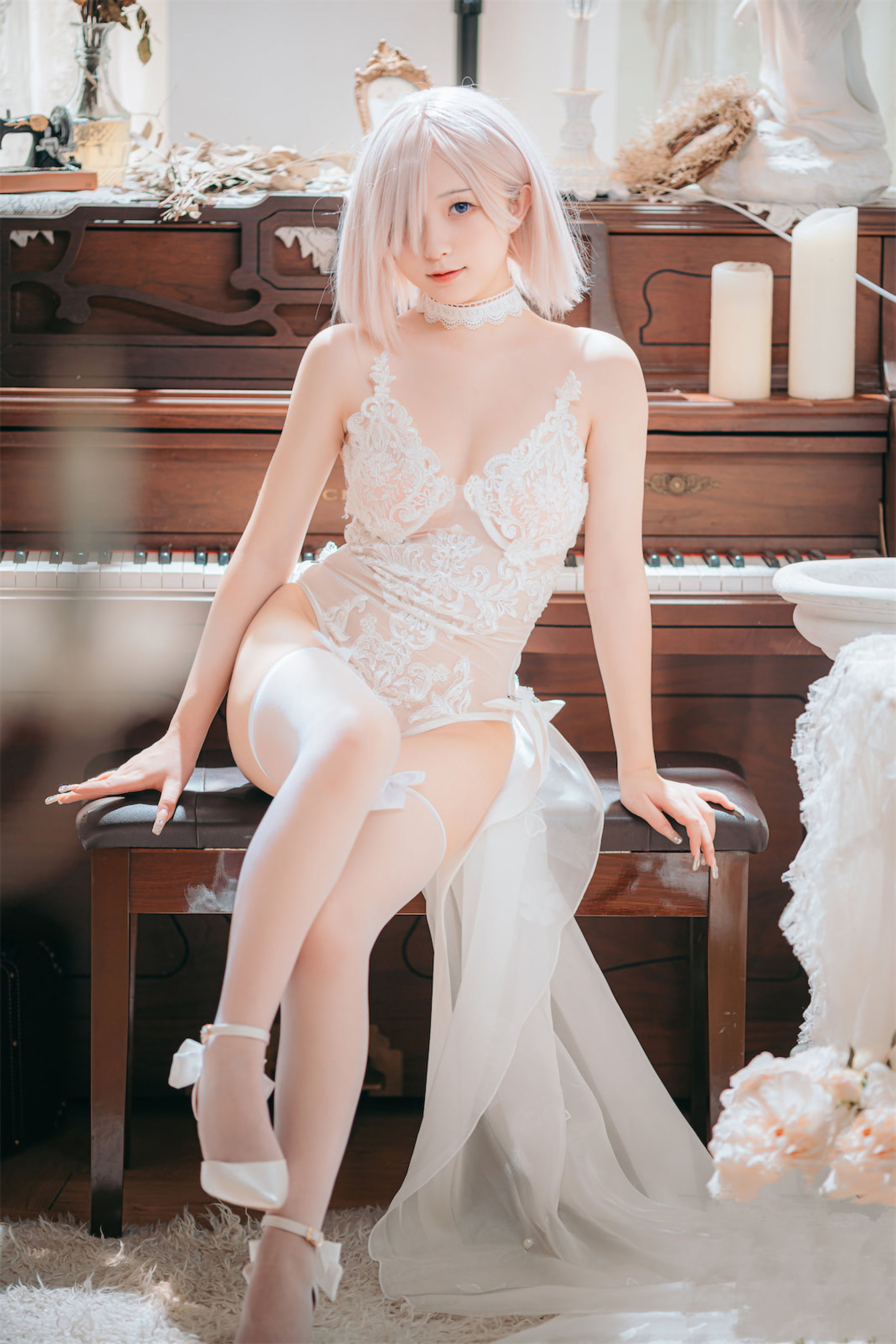 花铃 – 玛修婚纱 Cosplay-第62张