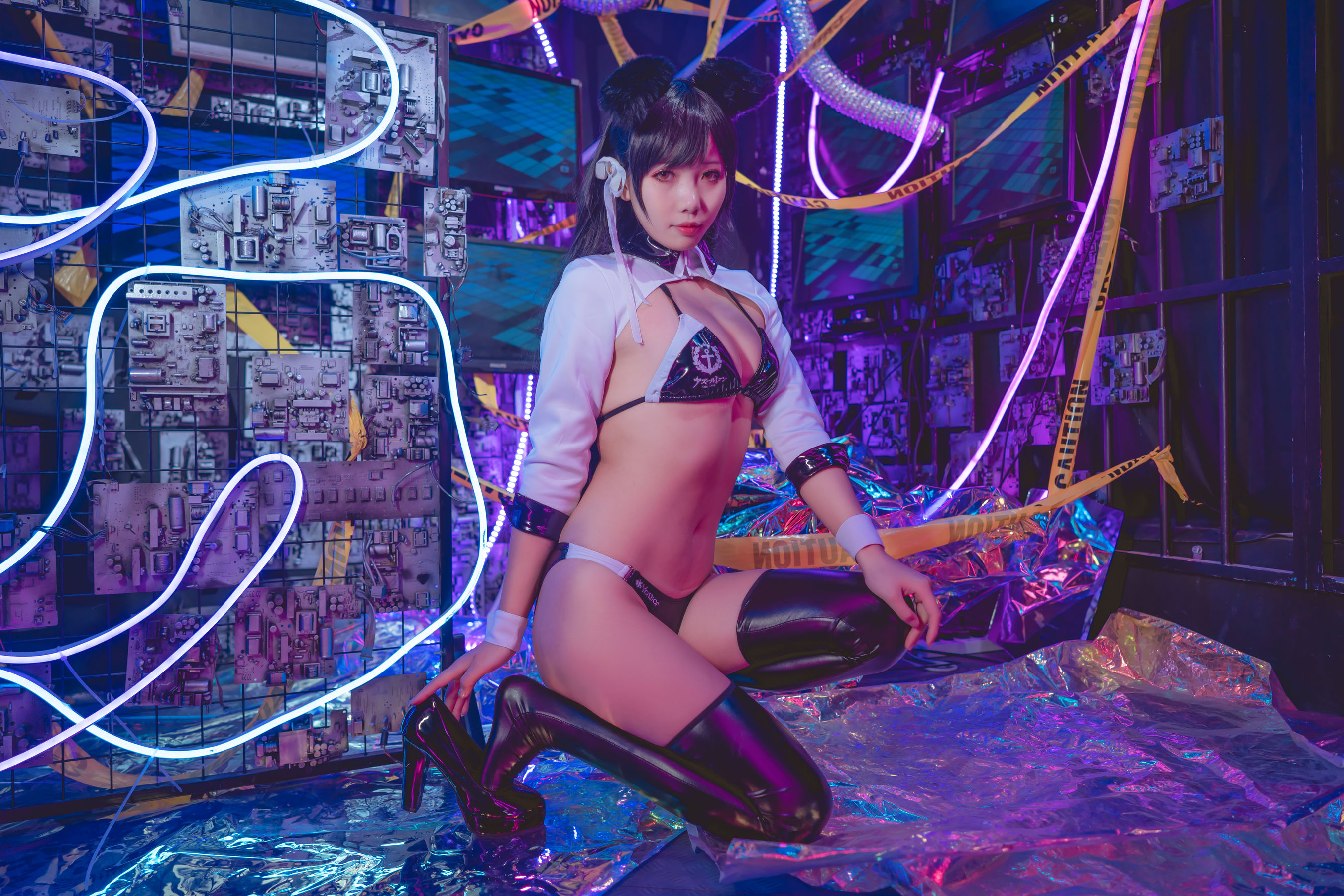 动漫博主墨玉-M – 爱宕机车服 Cosplay-第4张