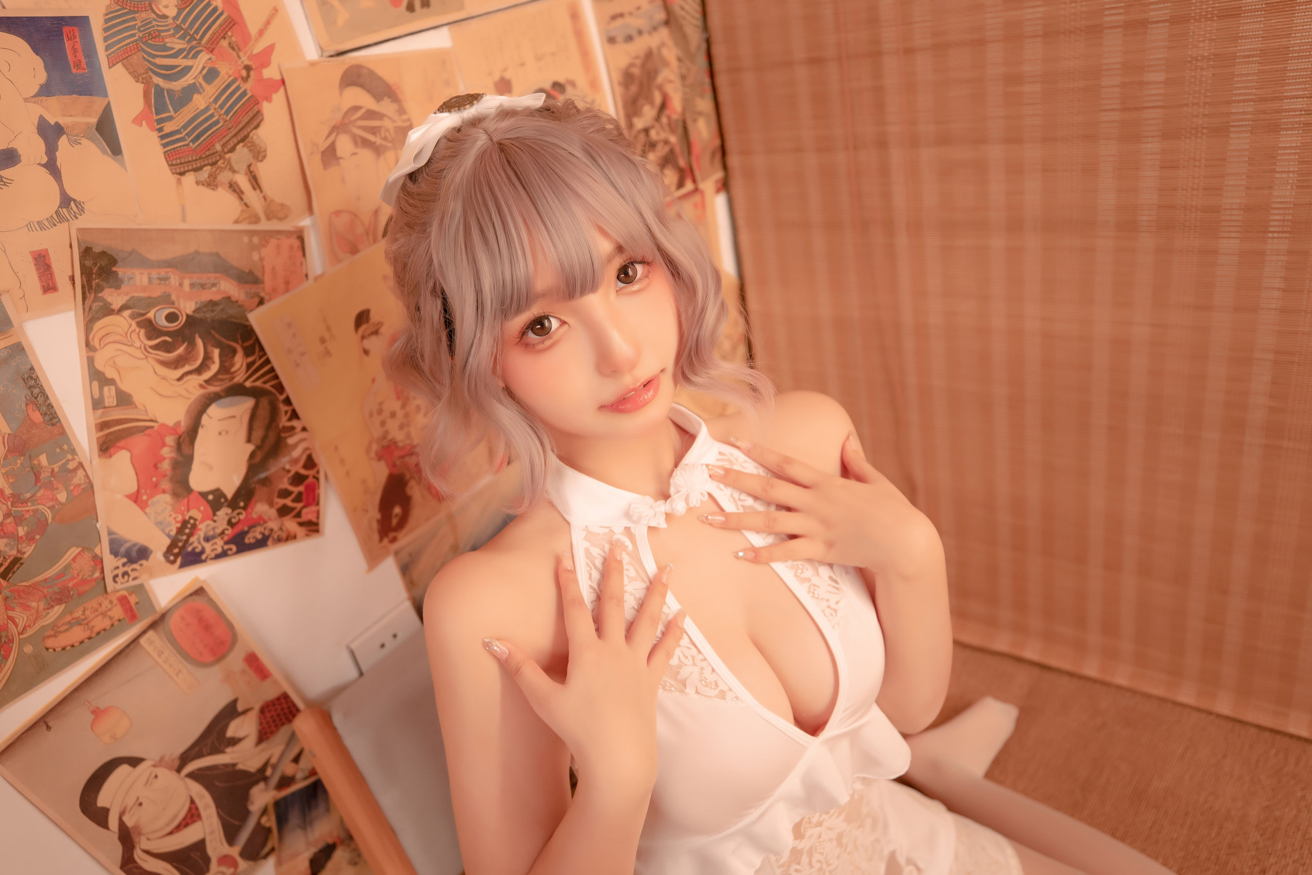 神楽坂真冬 白旗袍 Cosplay-第4张