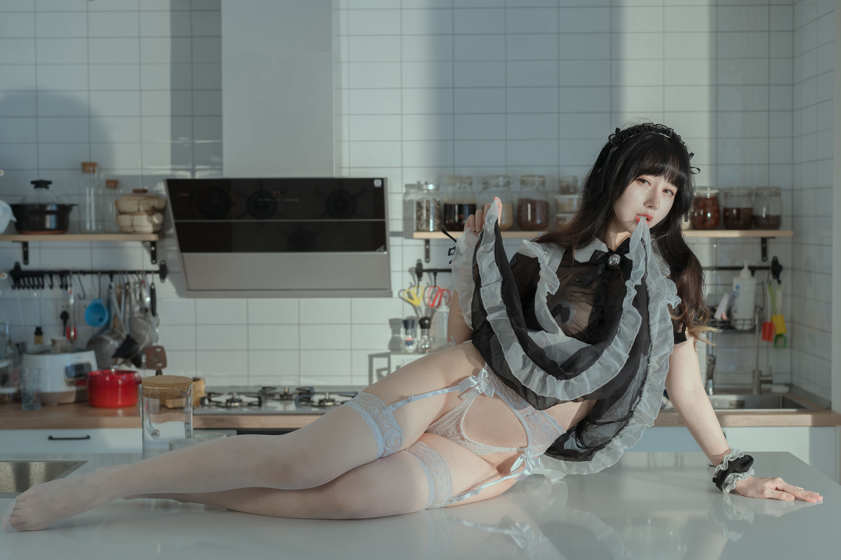 云溪溪 – 奶桃女仆 Cosplay-第1张