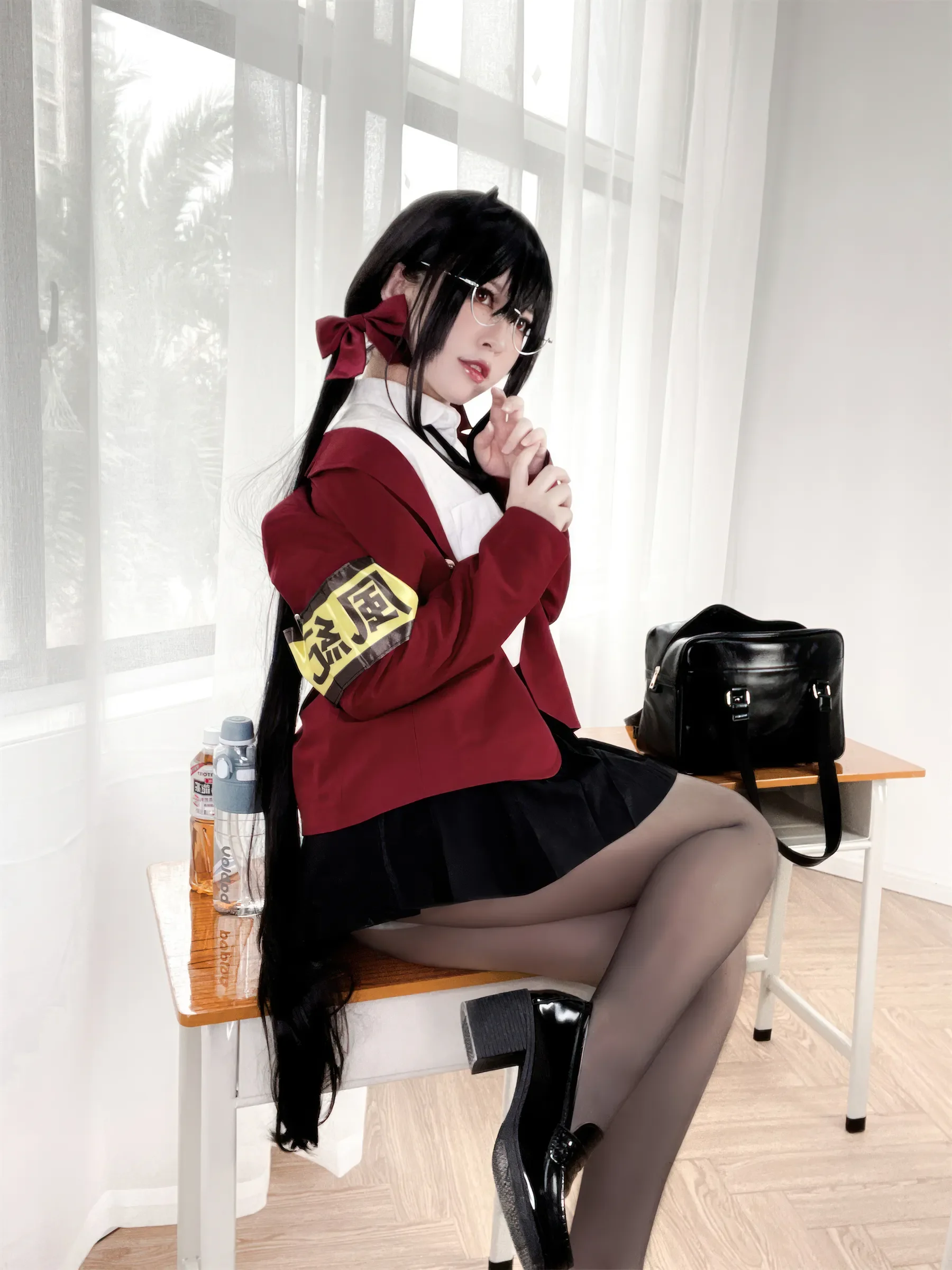 半半子 – 大凤 风纪委员 Cosplay-第2张