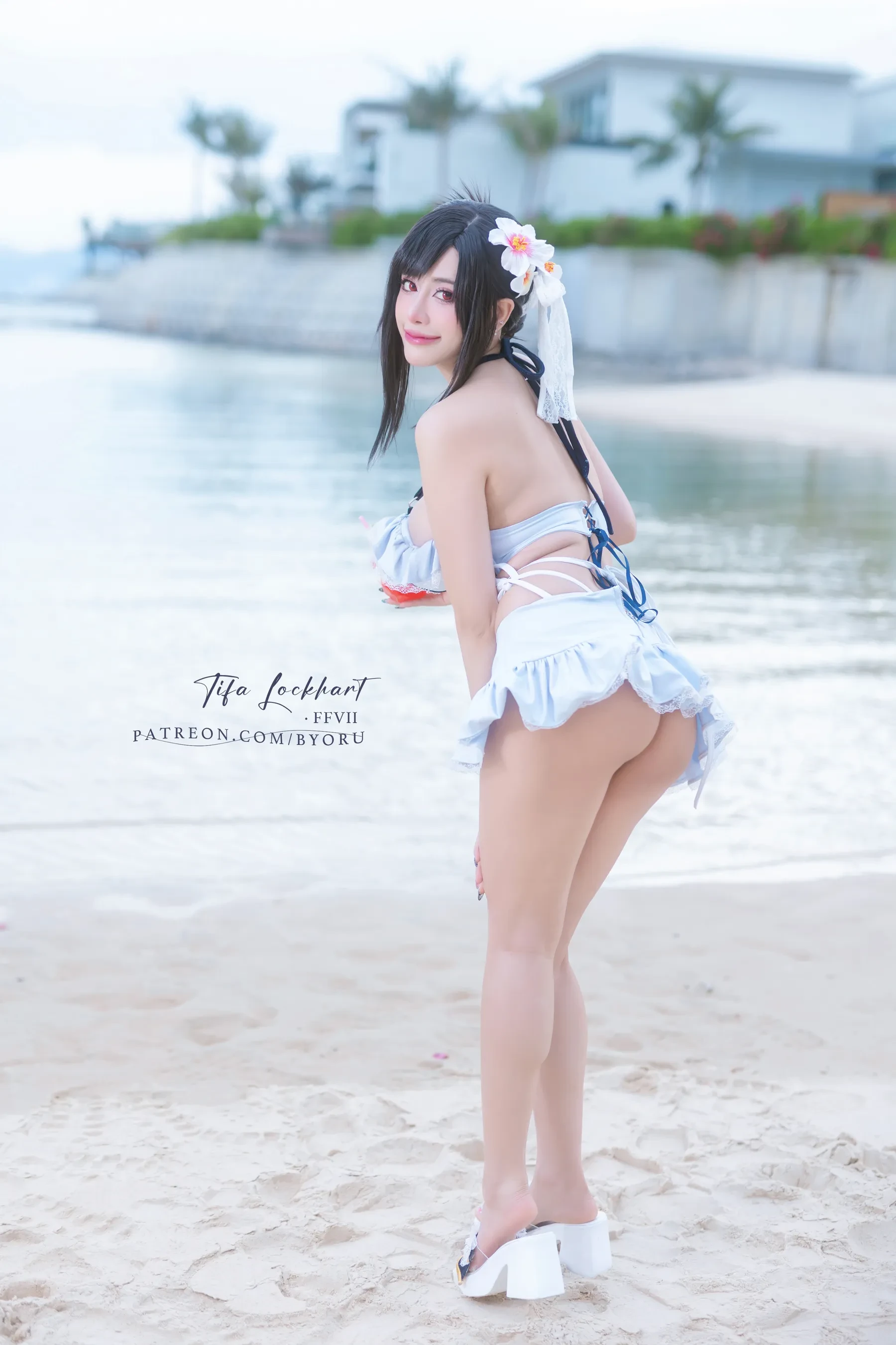 Byoru – Tifa FF7r bikini Cosplay-第60张