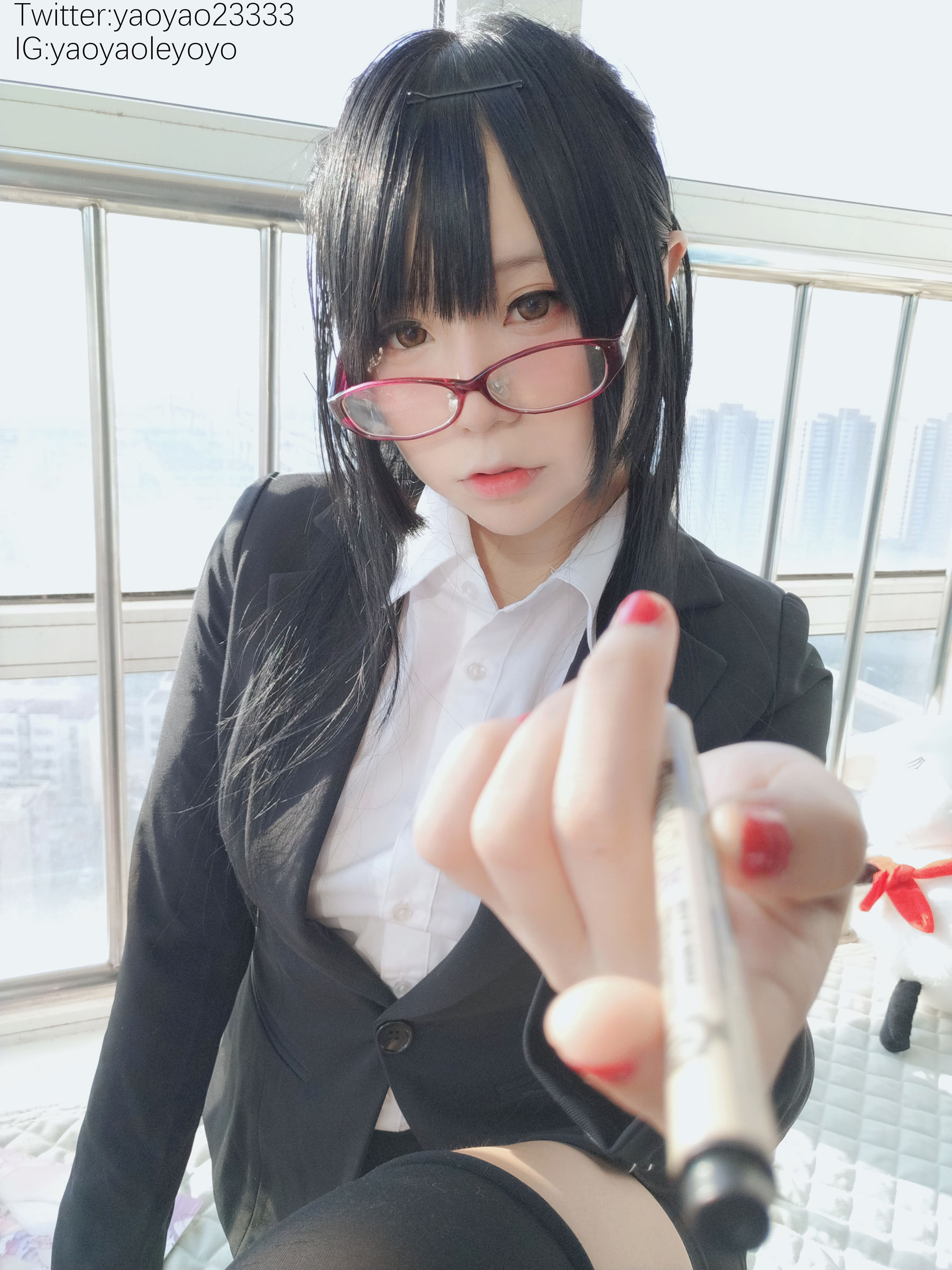 萌妹子Coser摇摇乐yoyo – 补习老师 Cosplay-第2张