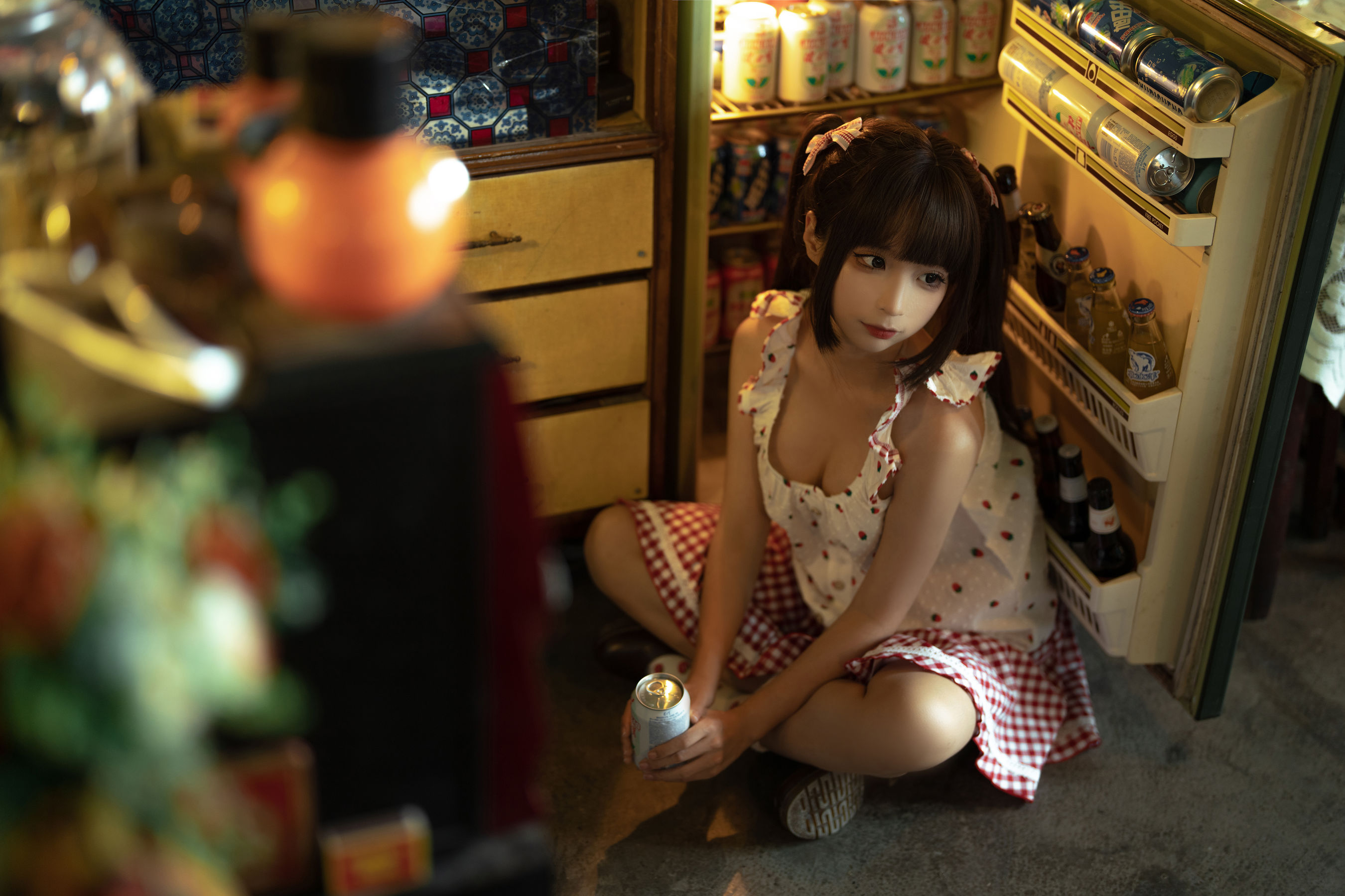 动漫博主蠢沫沫 – 红格子 Cosplay-第3张