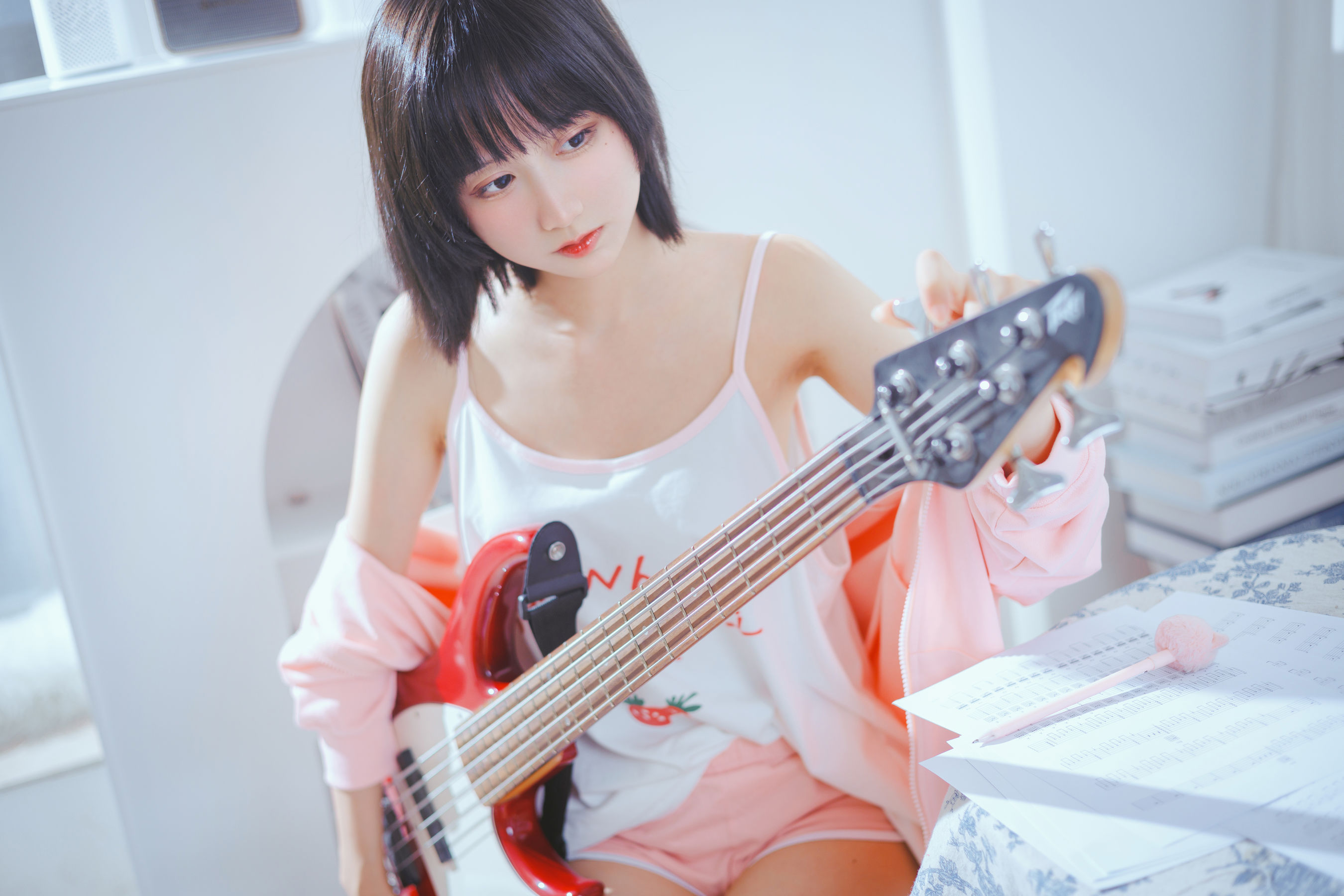 萌系小姐姐木绵绵OwO – 贝斯与妹妹 Cosplay-第1张