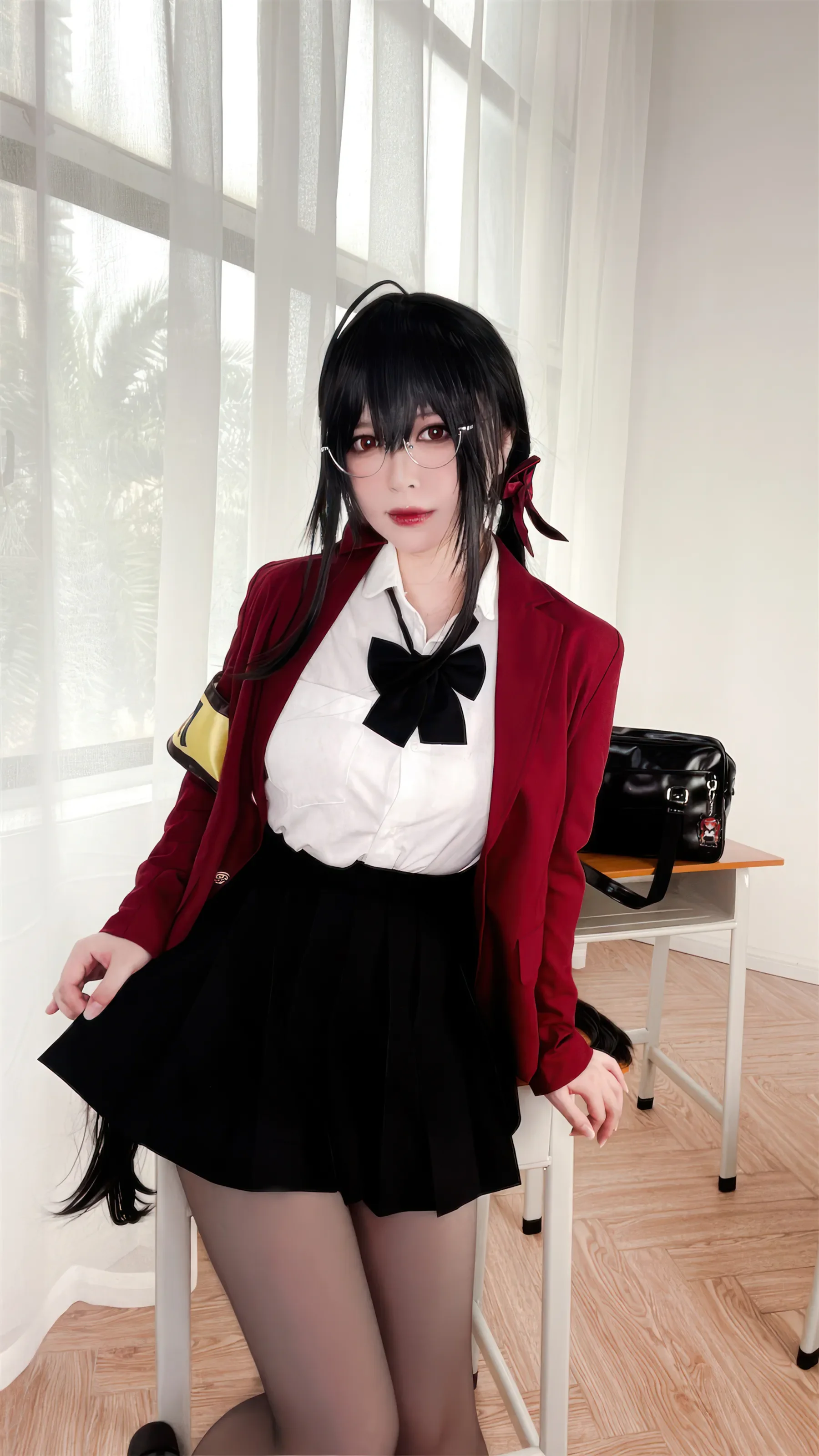 半半子 – 大凤 风纪委员 Cosplay-第4张