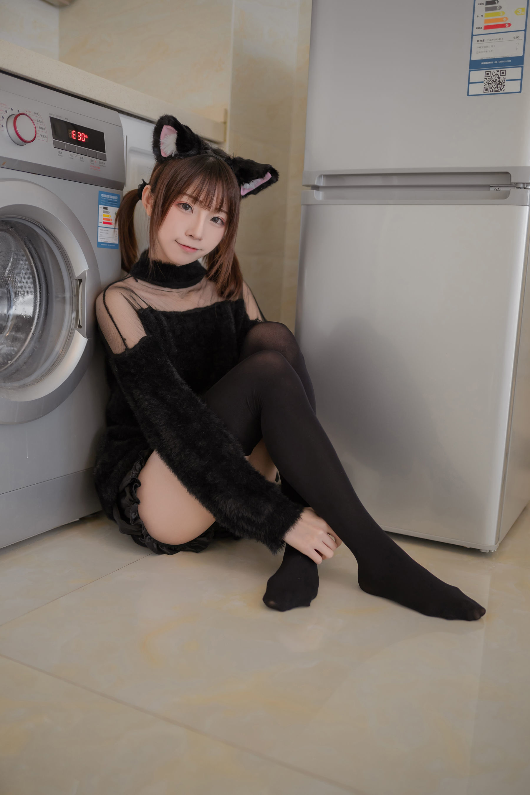 动漫博主Kitaro_绮太郎 – 黑喵 Cosplay-第45张