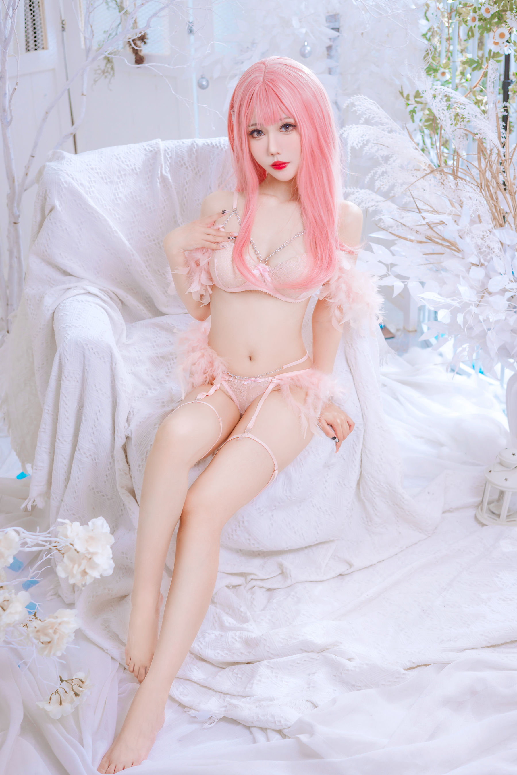 仙女月 – 粉色内衣 Cosplay-第3张