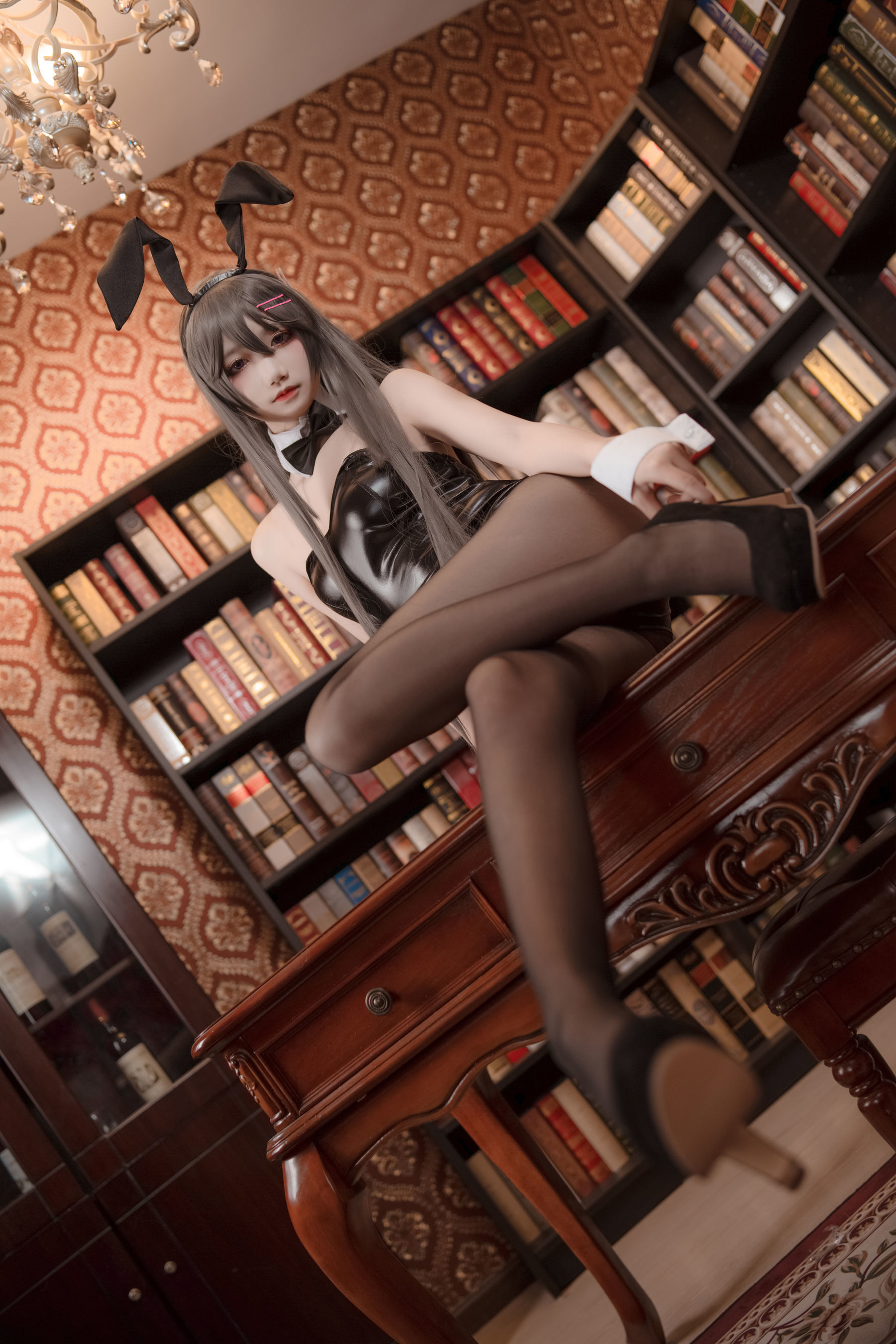 [萝莉COS] 清纯少女五更百鬼 – 樱岛麻衣兔女郎 Cosplay-第9张