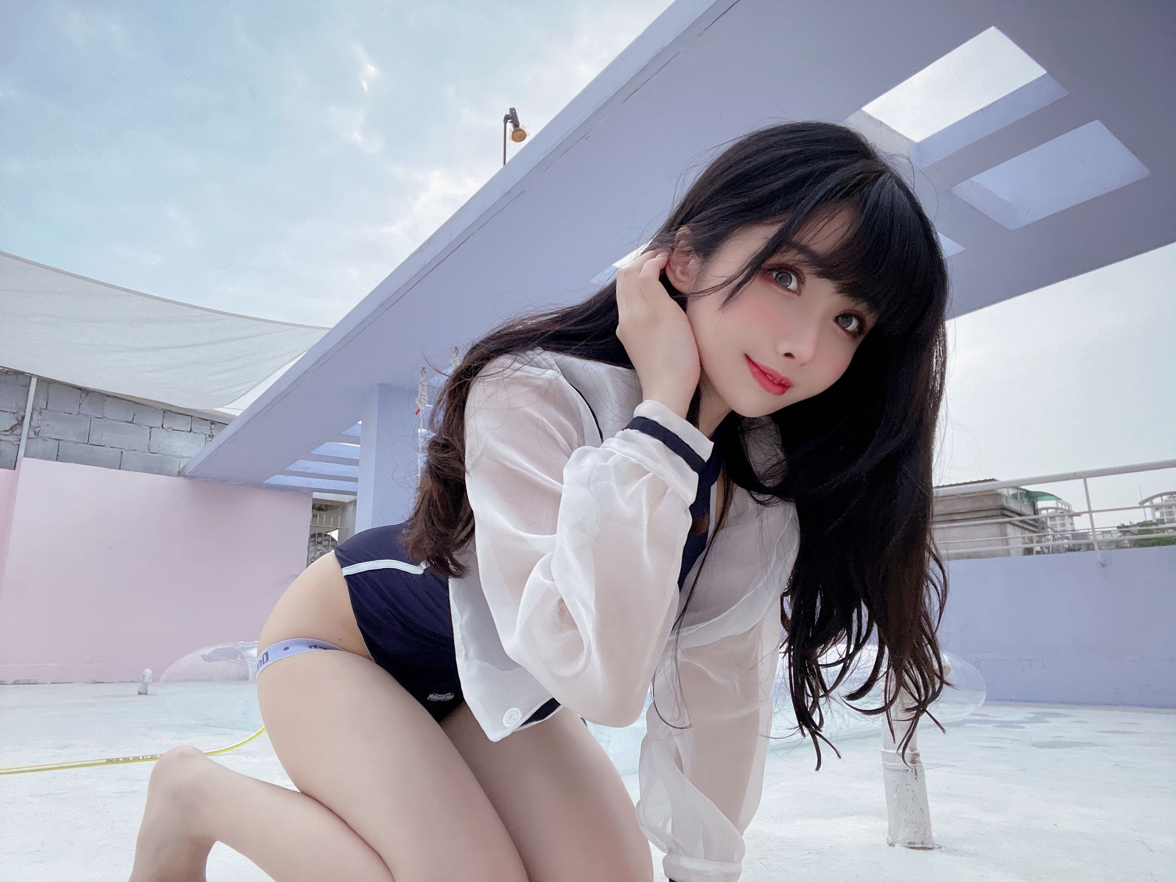 COS福利rioko凉凉子 – 天台竞泳 Cosplay-第36张