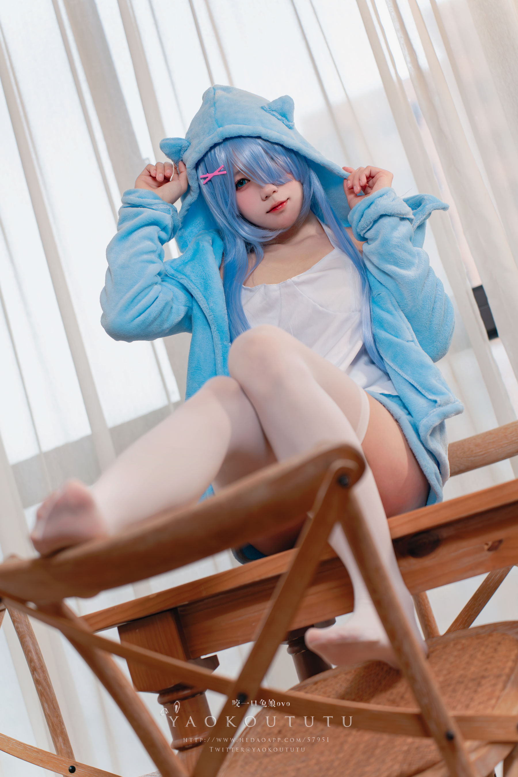 咬一口兔娘 – 蕾姆喵喵 Cosplay-第12张
