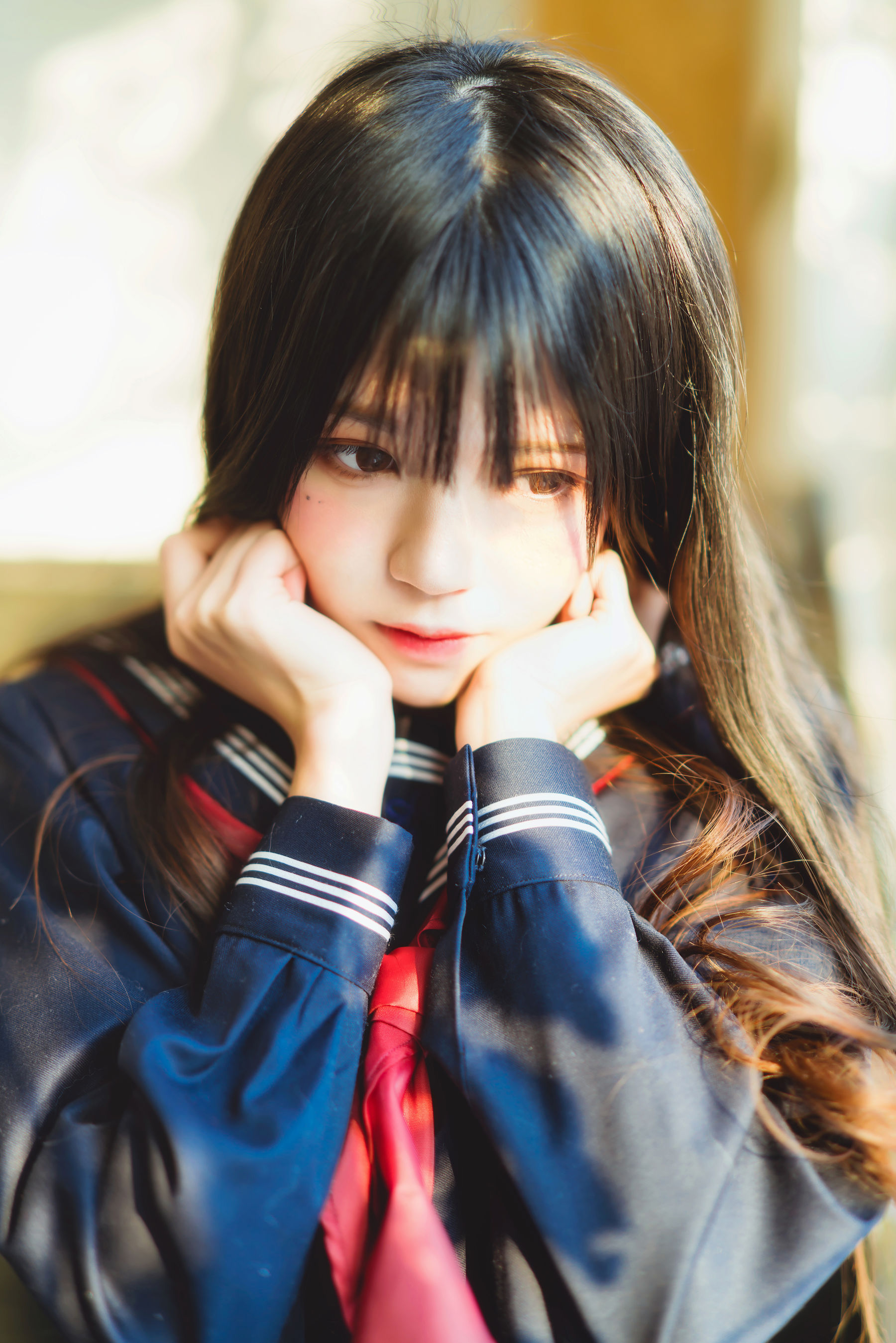桜桃喵《(小少女)黑色水手服》 Cosplay-第3张
