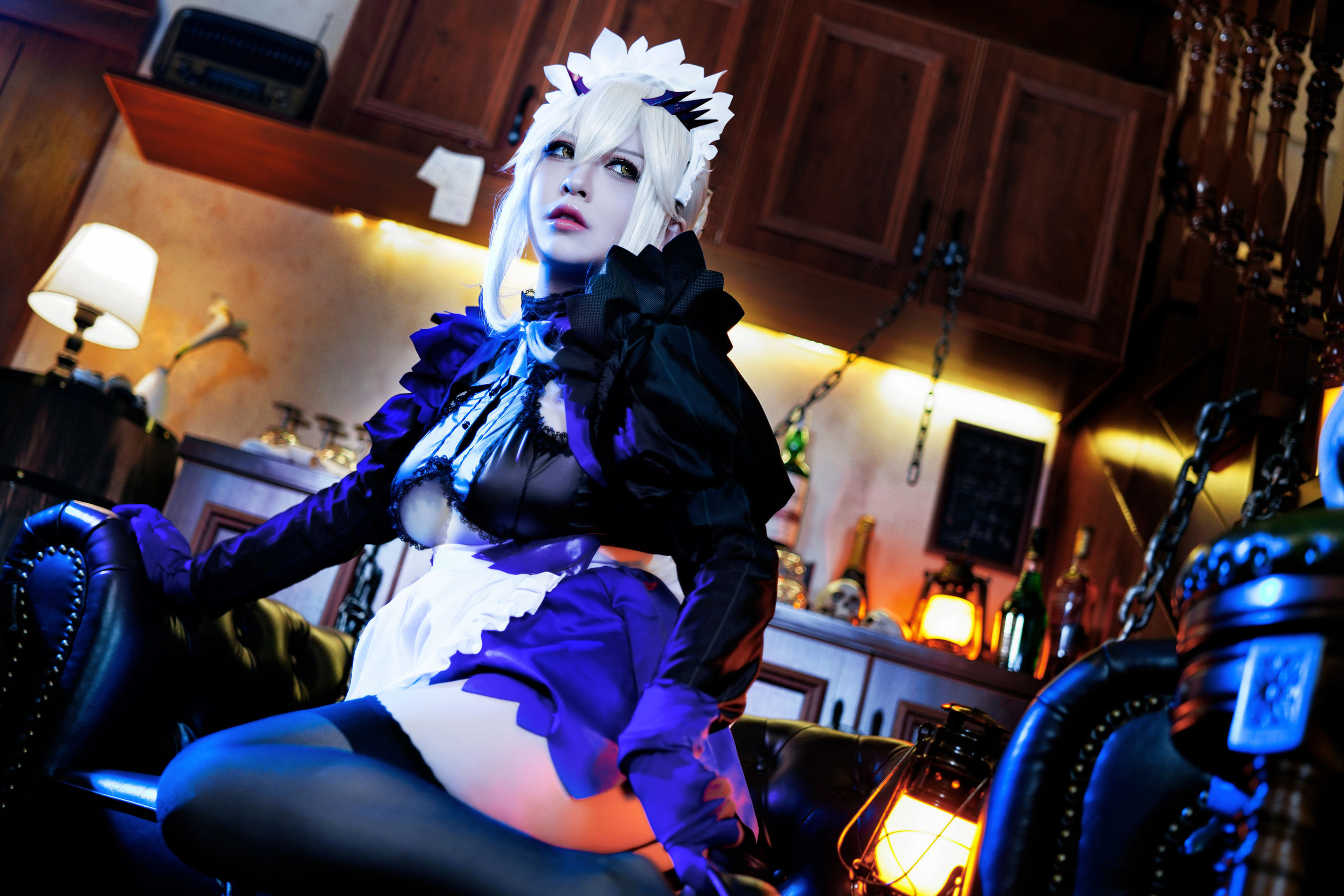 半半子 – LancerAlter Maid Cosplay-第12张