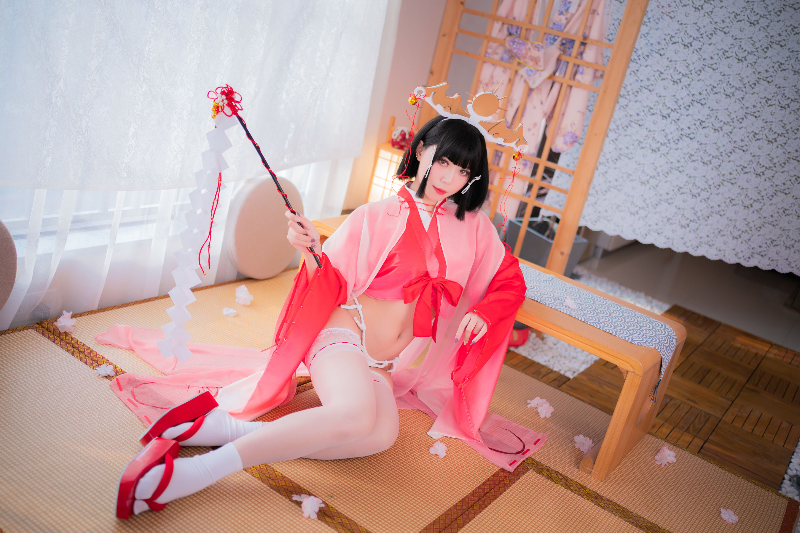 动漫博主Money冷冷 – 辉夜巫女 Cosplay-第8张