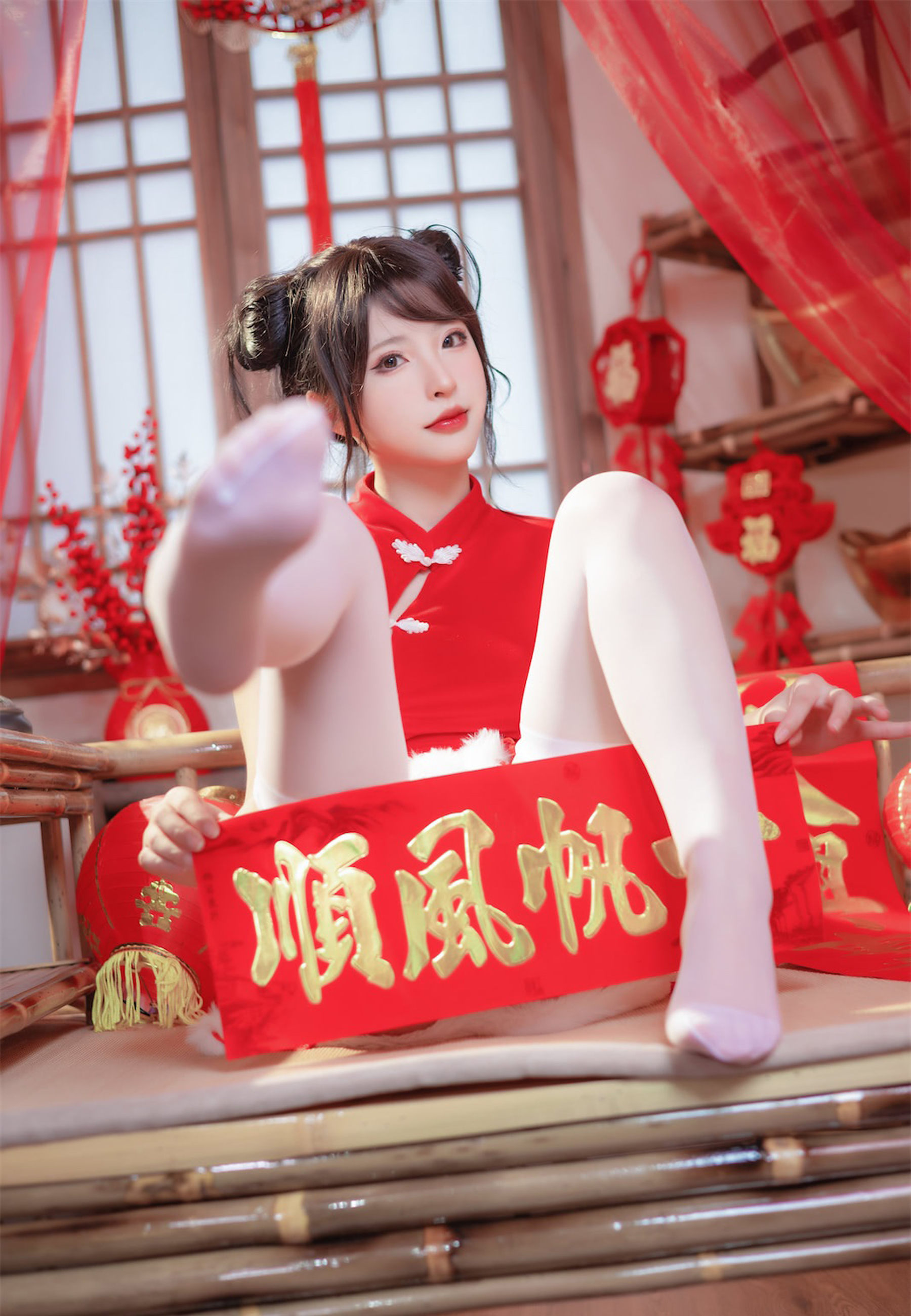 清水由乃 – 新年旗袍 Cosplay-第77张
