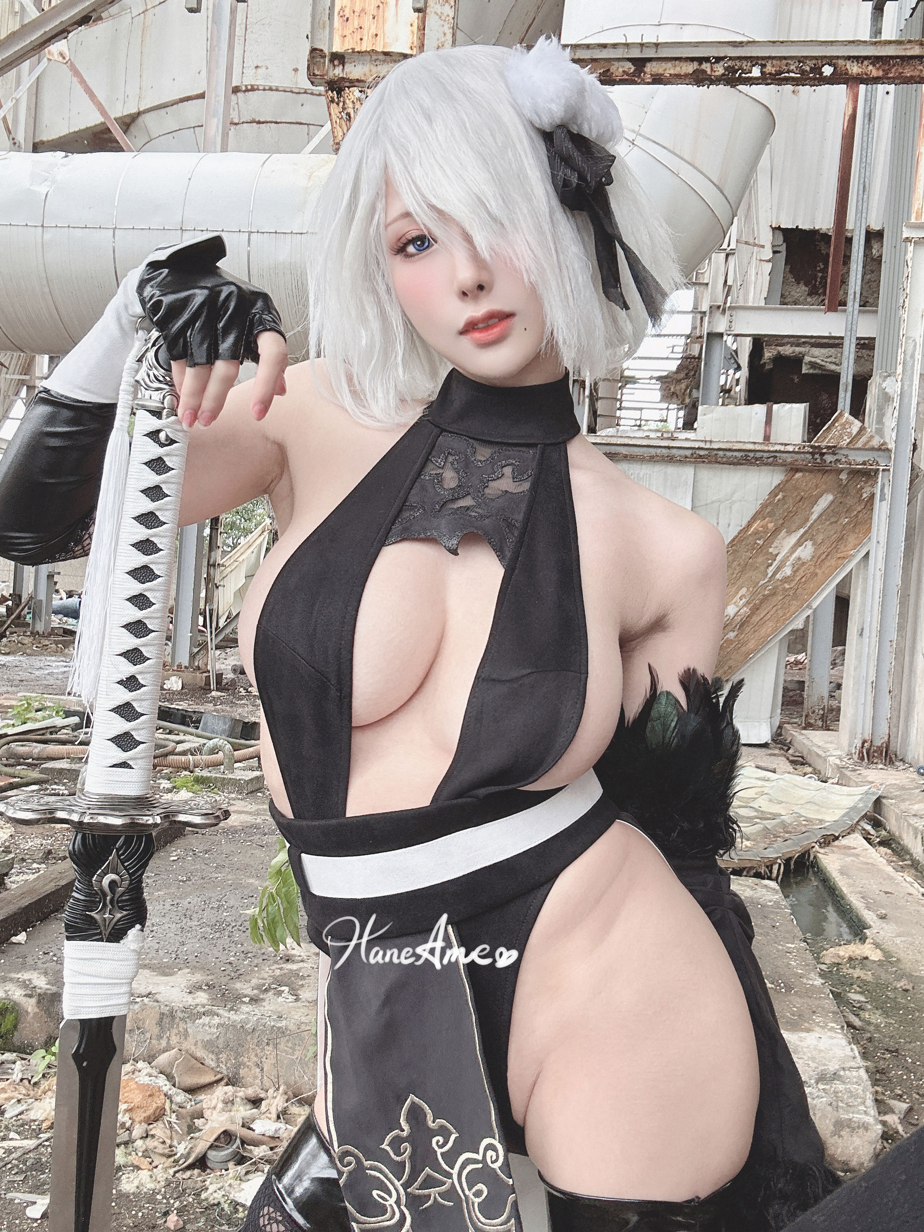 Hane Ame 雨波写真 – Nier 2BSelfie Cosplay-第6张