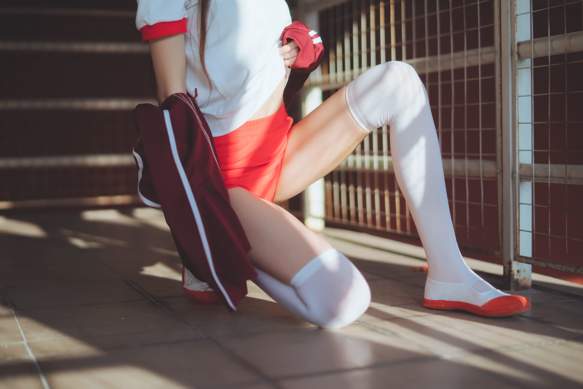 [萝莉COS] 桜桃喵 – 红色体操服 Cosplay-第3张