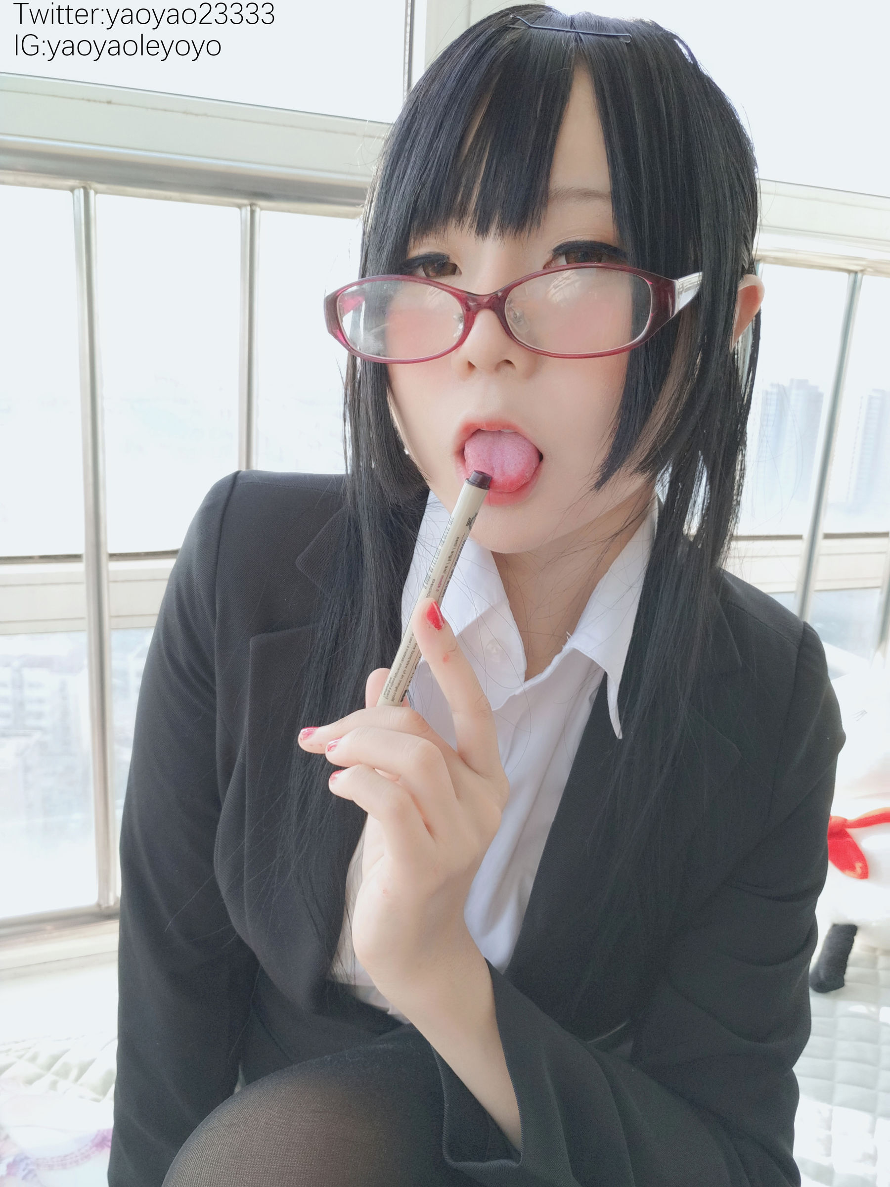 萌妹子Coser摇摇乐yoyo – 补习老师 Cosplay-第1张