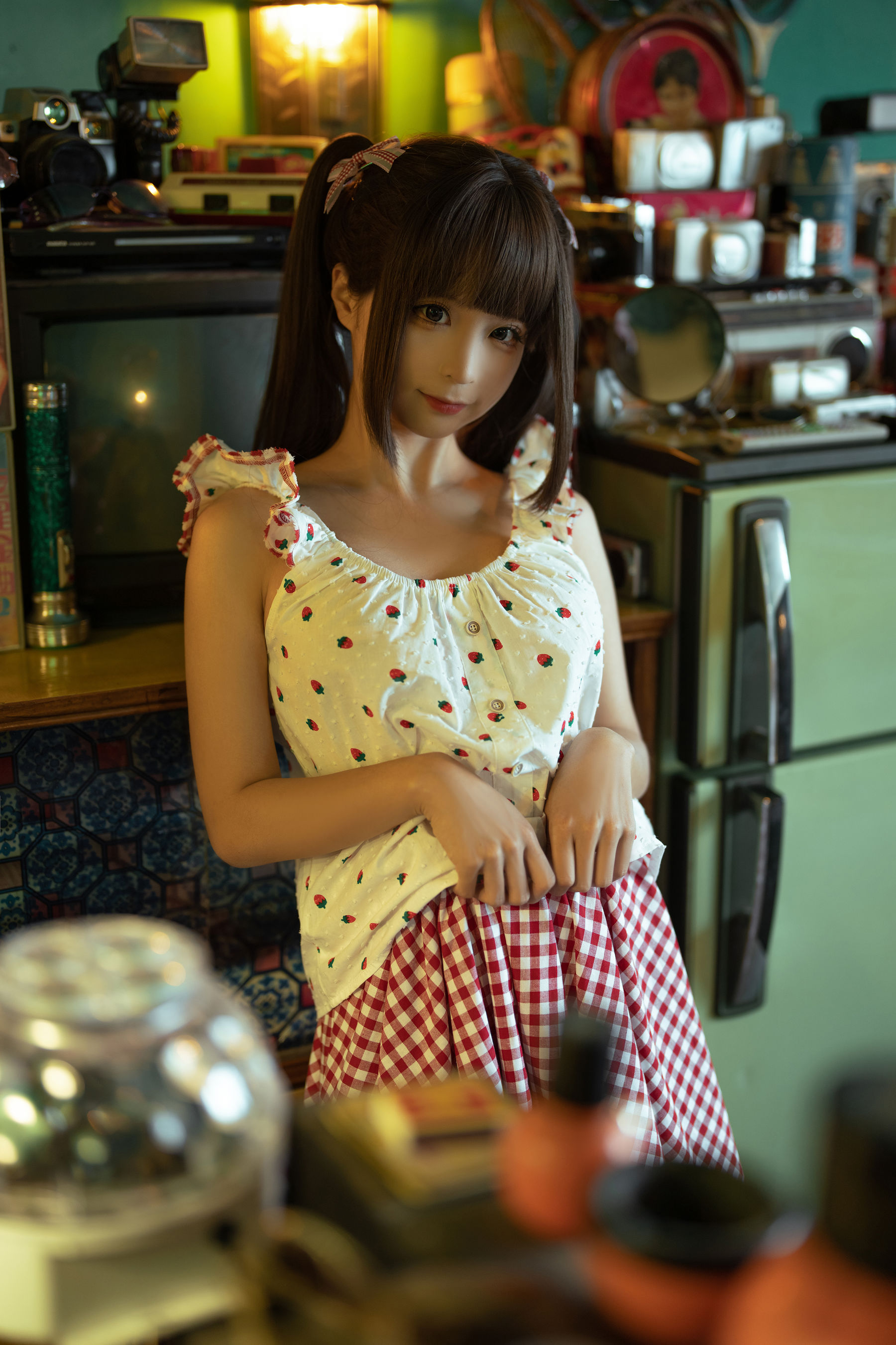动漫博主蠢沫沫 – 红格子 Cosplay-第75张