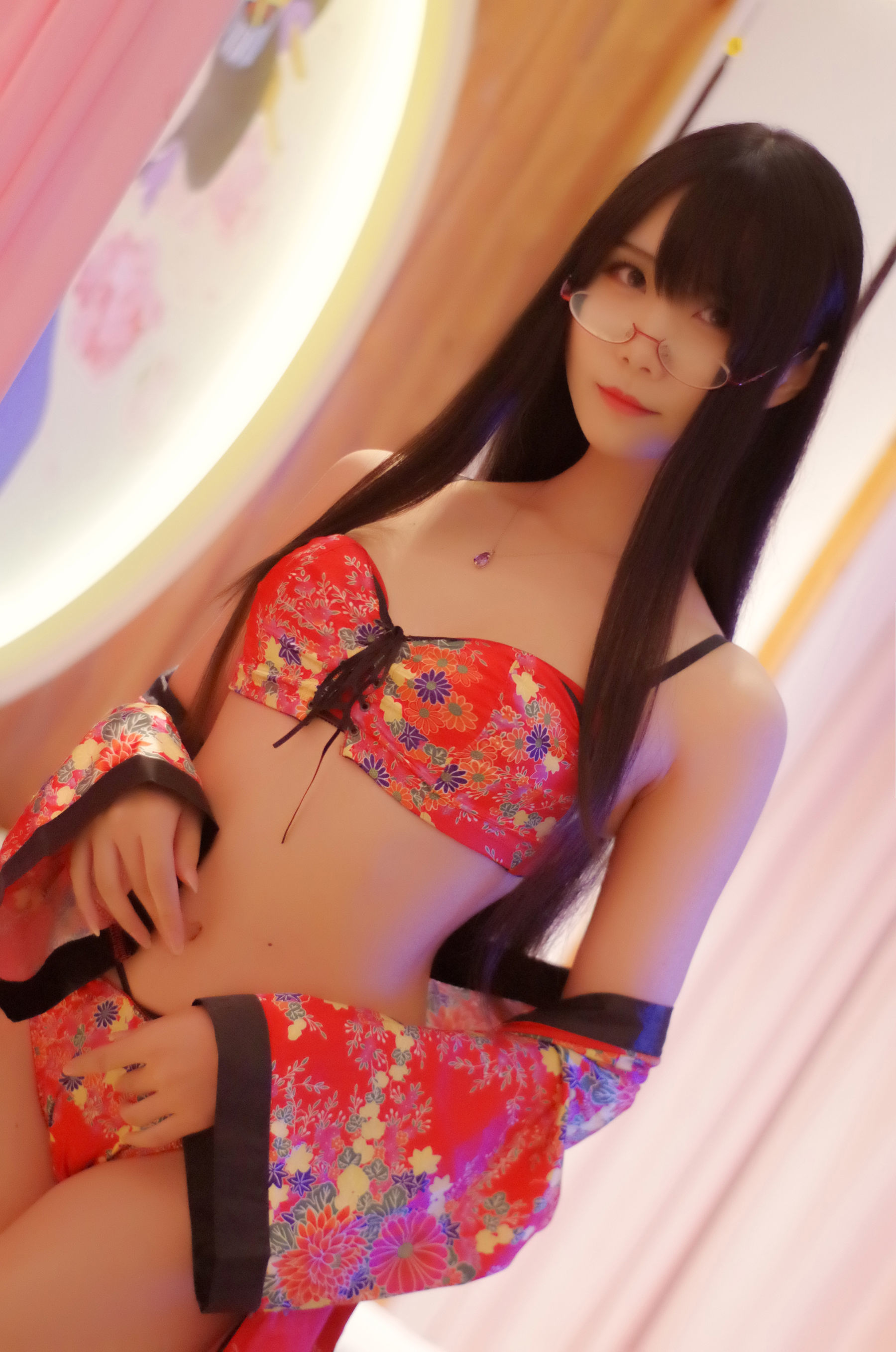 动漫博主曉美媽 浴衣 Cosplay-第2张