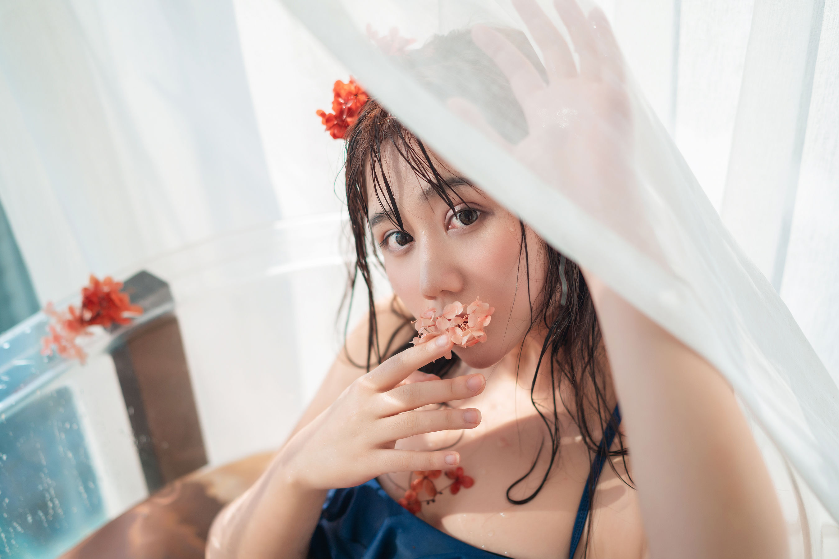 微博福利姬镜酱 私奔之泳衣 Cosplay-第6张