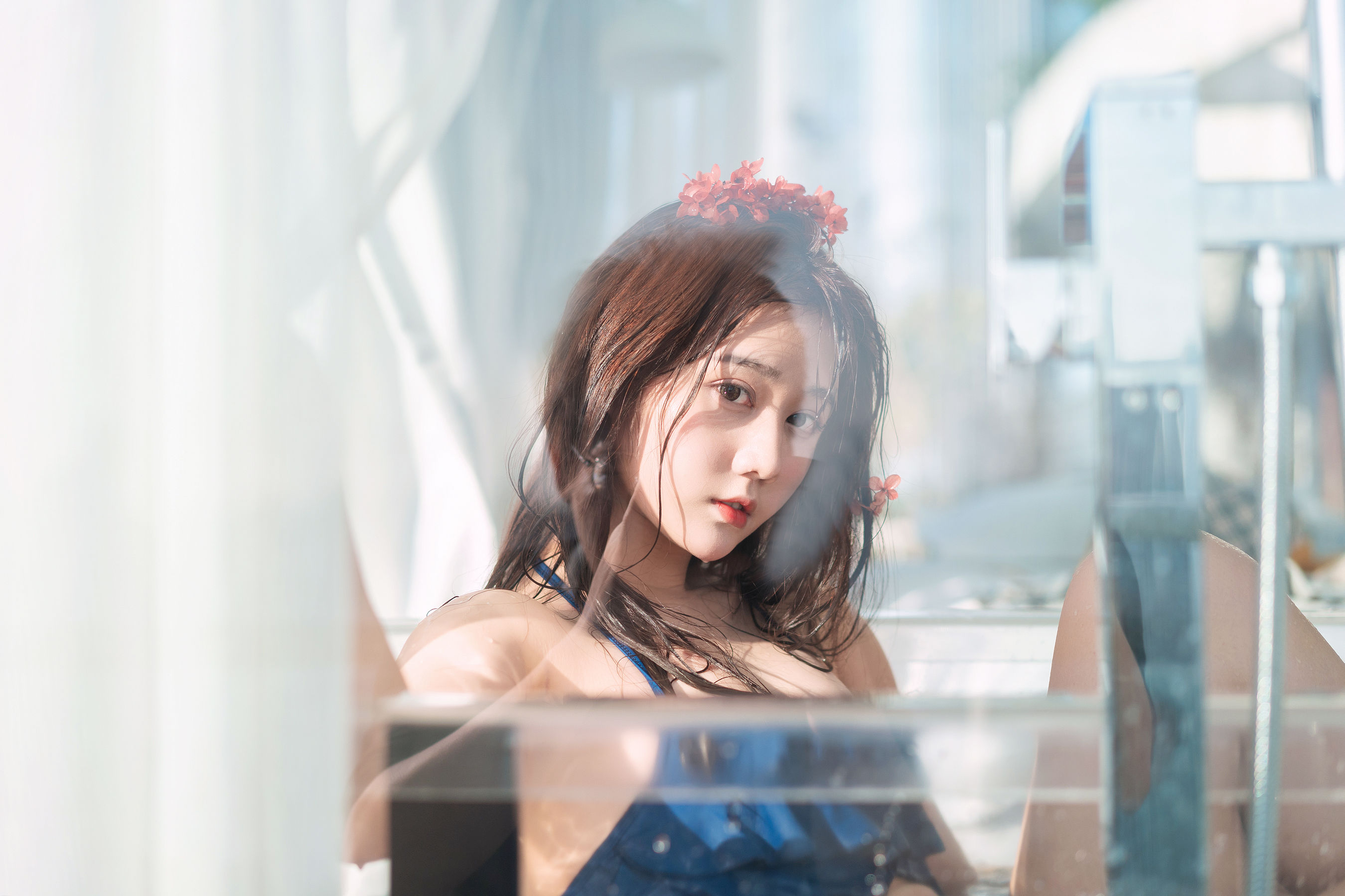 微博福利姬镜酱 私奔之泳衣 Cosplay-第2张