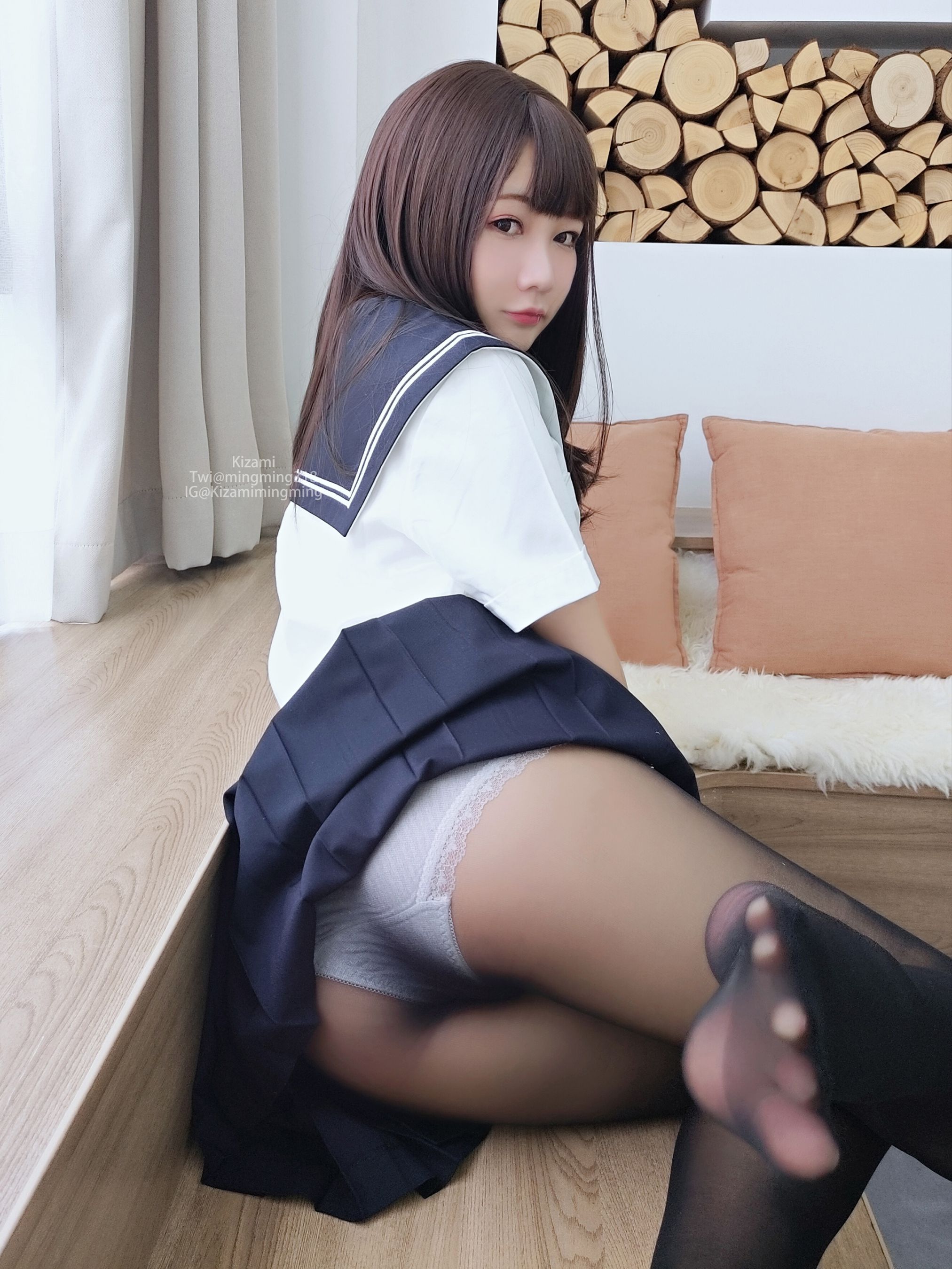 [銘銘Kizami] fantia 黒いストッキング Cosplay-第3张
