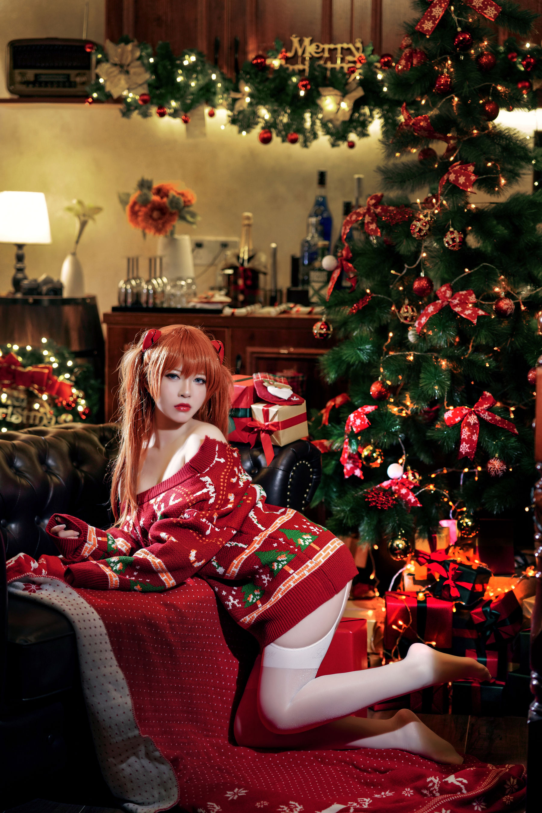 半半子 – 式波・ASUKA Christmas Cosplay-第29张