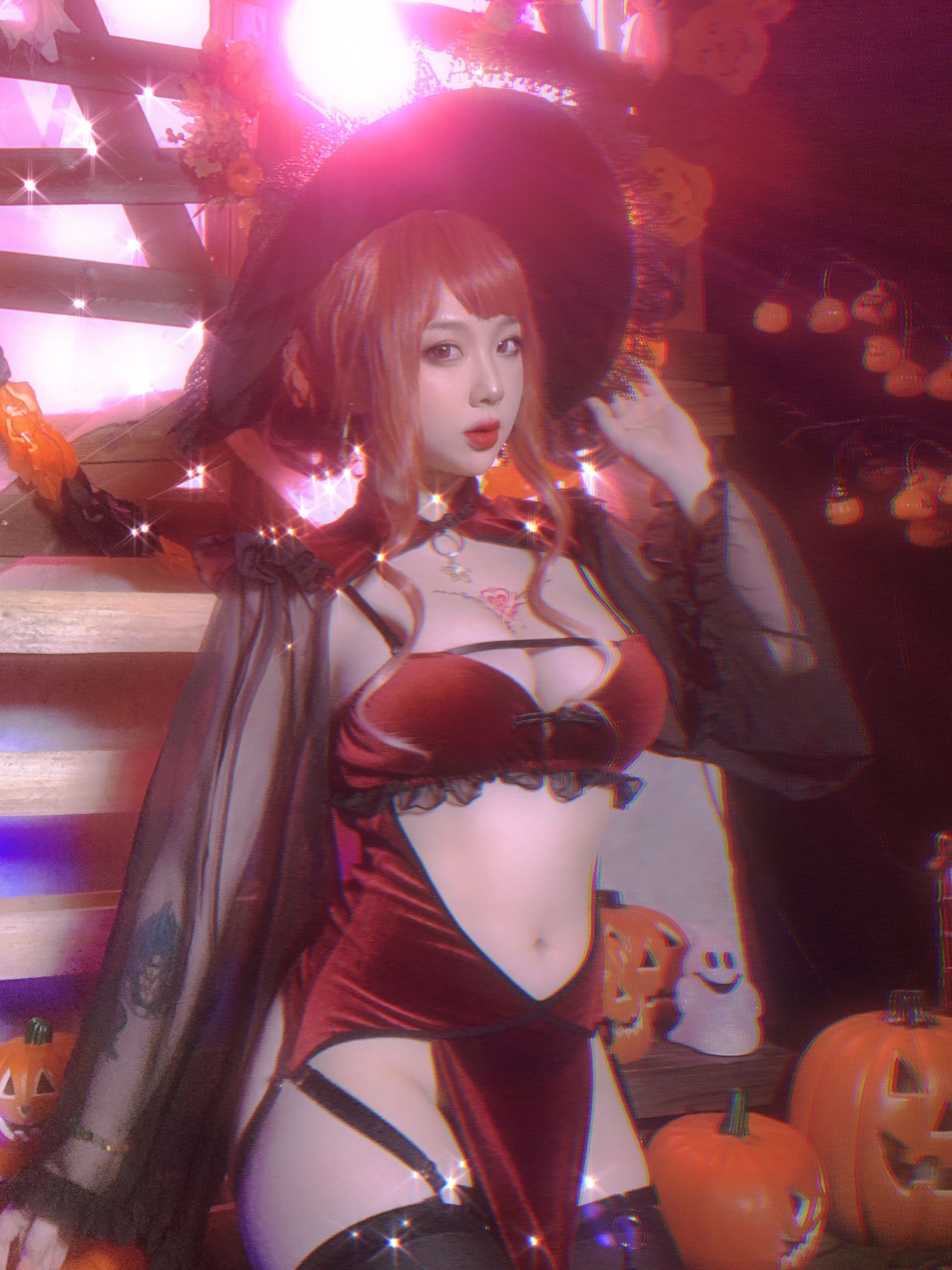 皮皮奶可可爱了啦 – 万圣节女巫 Cosplay-第4张