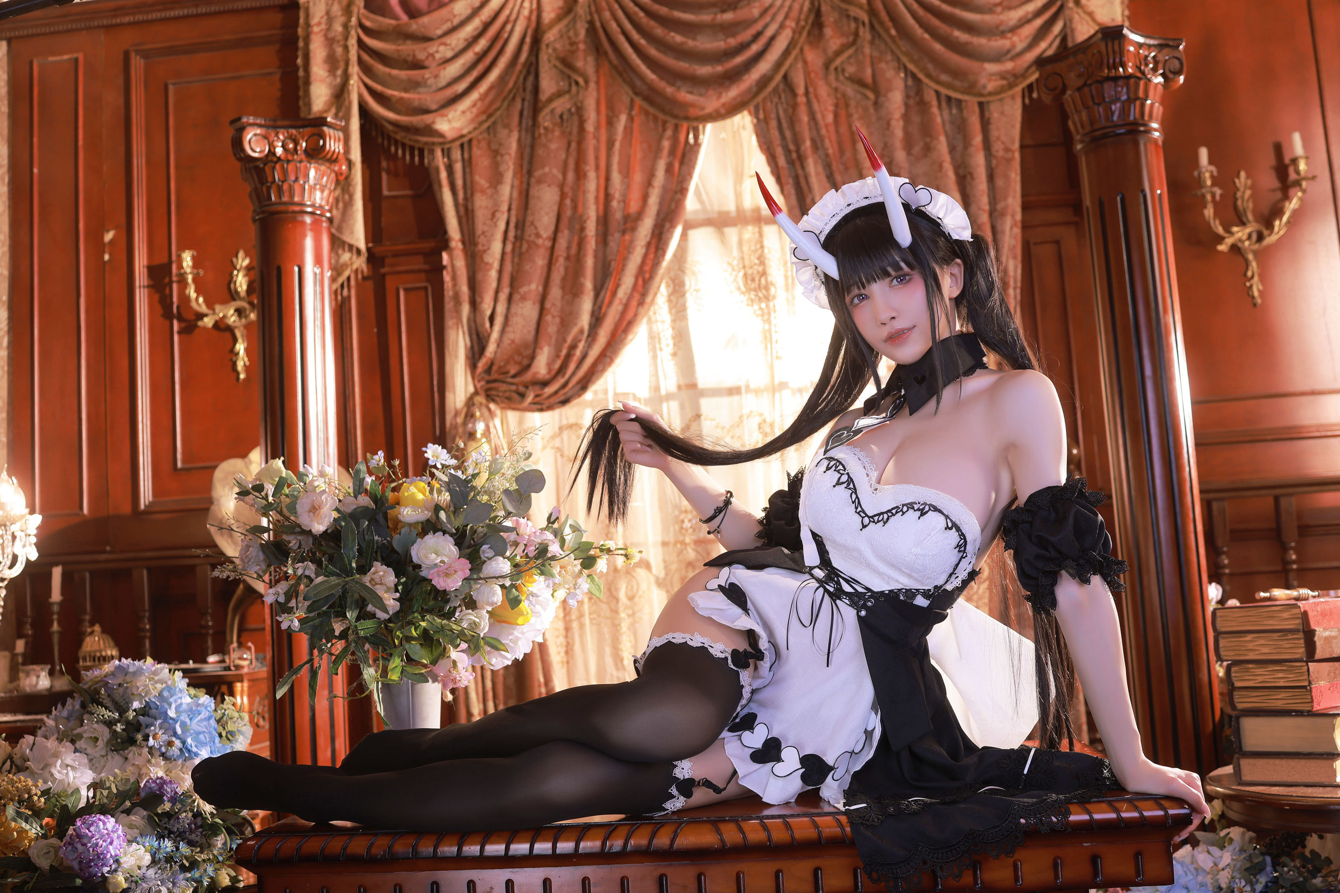 动漫博主水淼aqua – Noshiro maid Cosplay-第1张