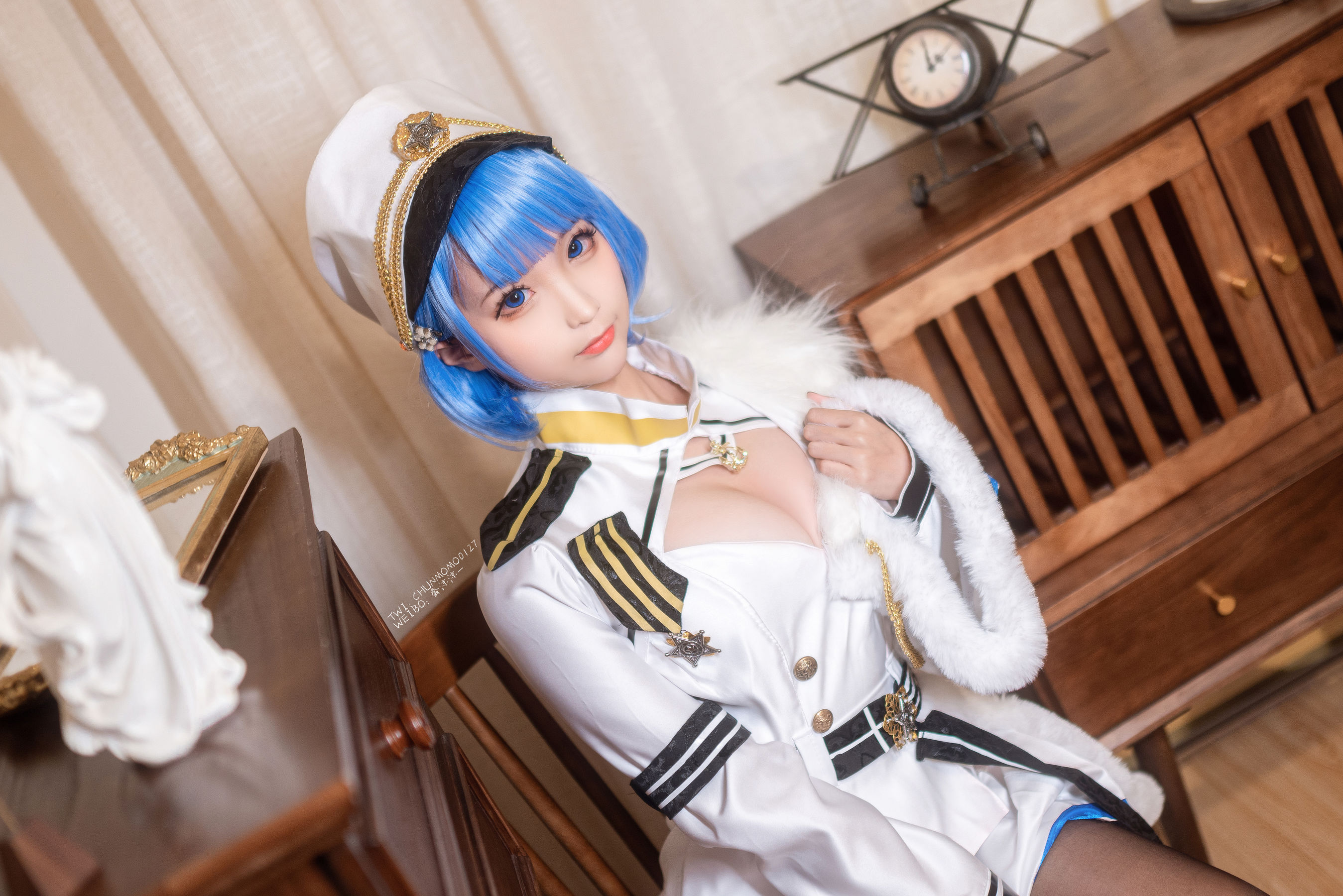 动漫博主蠢沫沫 – 恰巴耶夫 Cosplay-第1张